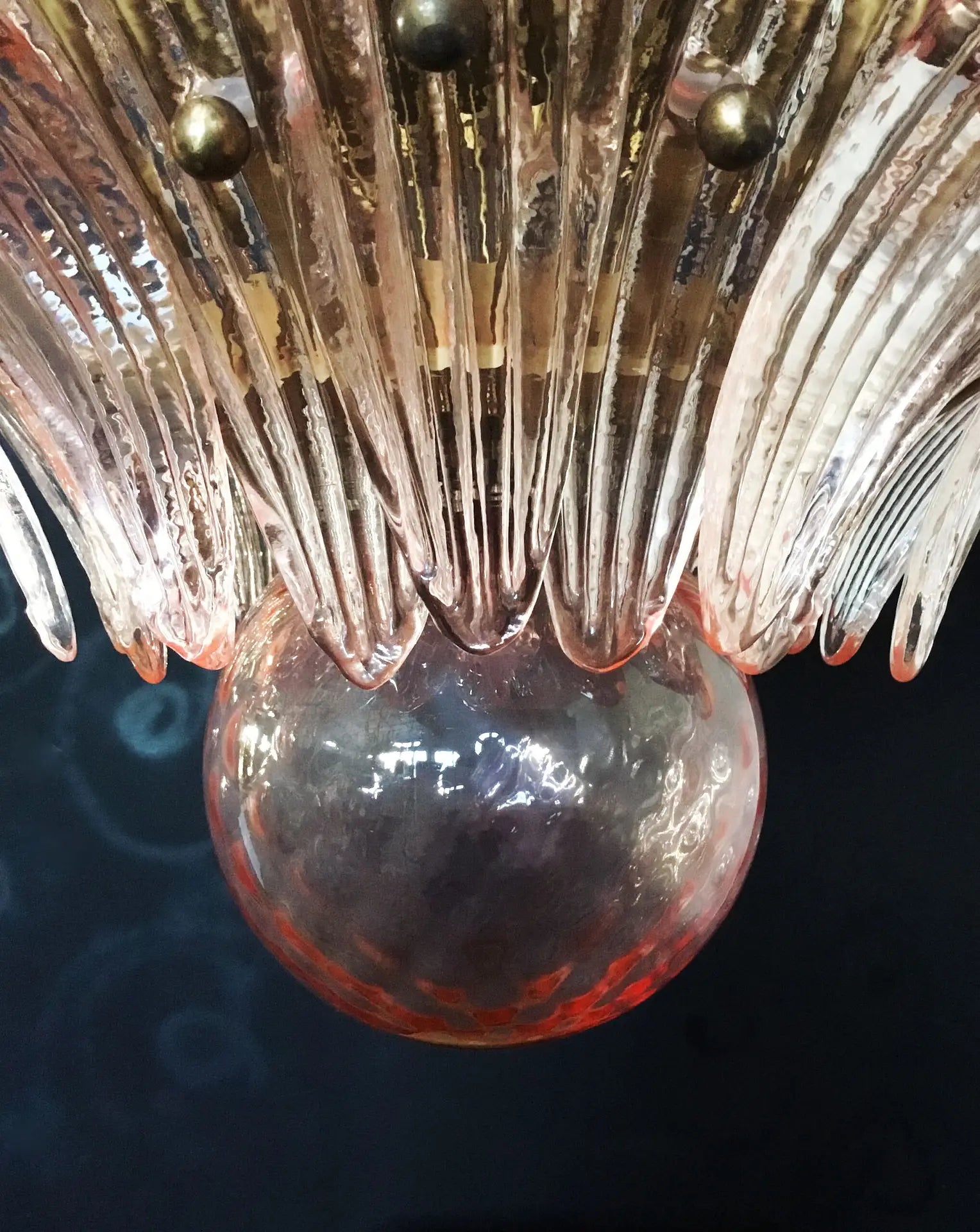 Murano Lysekrone – 104 Rosa Palmeglass – detalj 5 – Murano Classics
