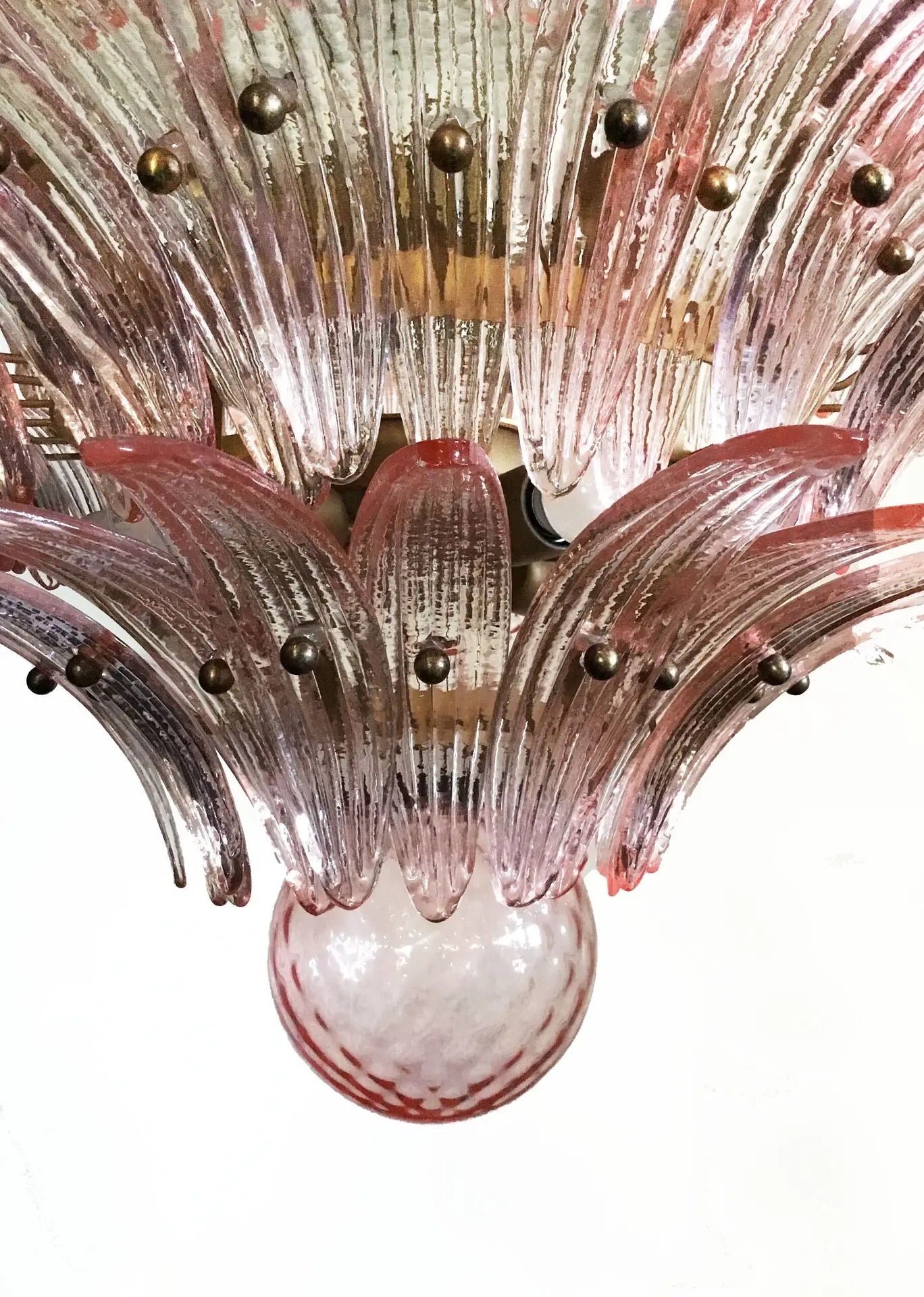 Murano Lysekrone – 104 Rosa Palmeglass – detalj 11 – Murano Classics
