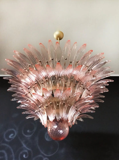 Murano Lysekrone | 104 Rosa Palmeglass