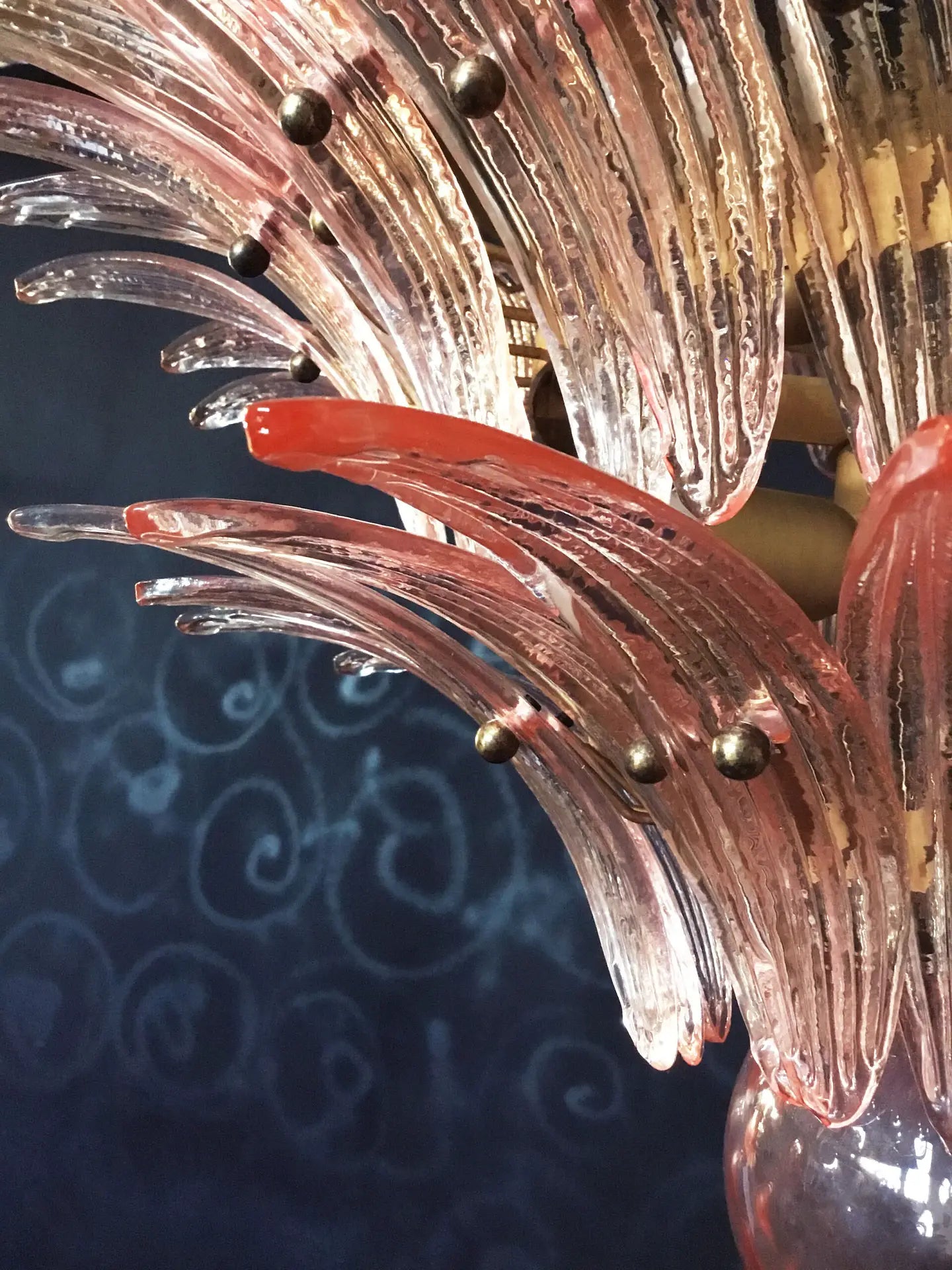 Murano Lysekrone – 104 Rosa Palmeglass – detalj 3 – Murano Classics