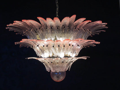 Murano Lysekrone | 104 Rosa Palmeglass