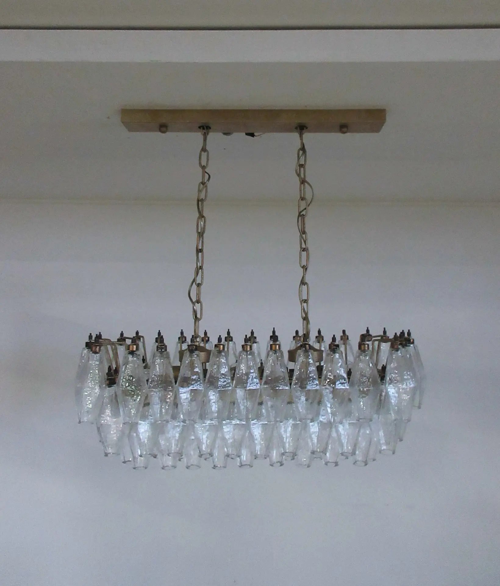 Murano Lysekrone – 84 Klare Poliedriglass – Murano Classics