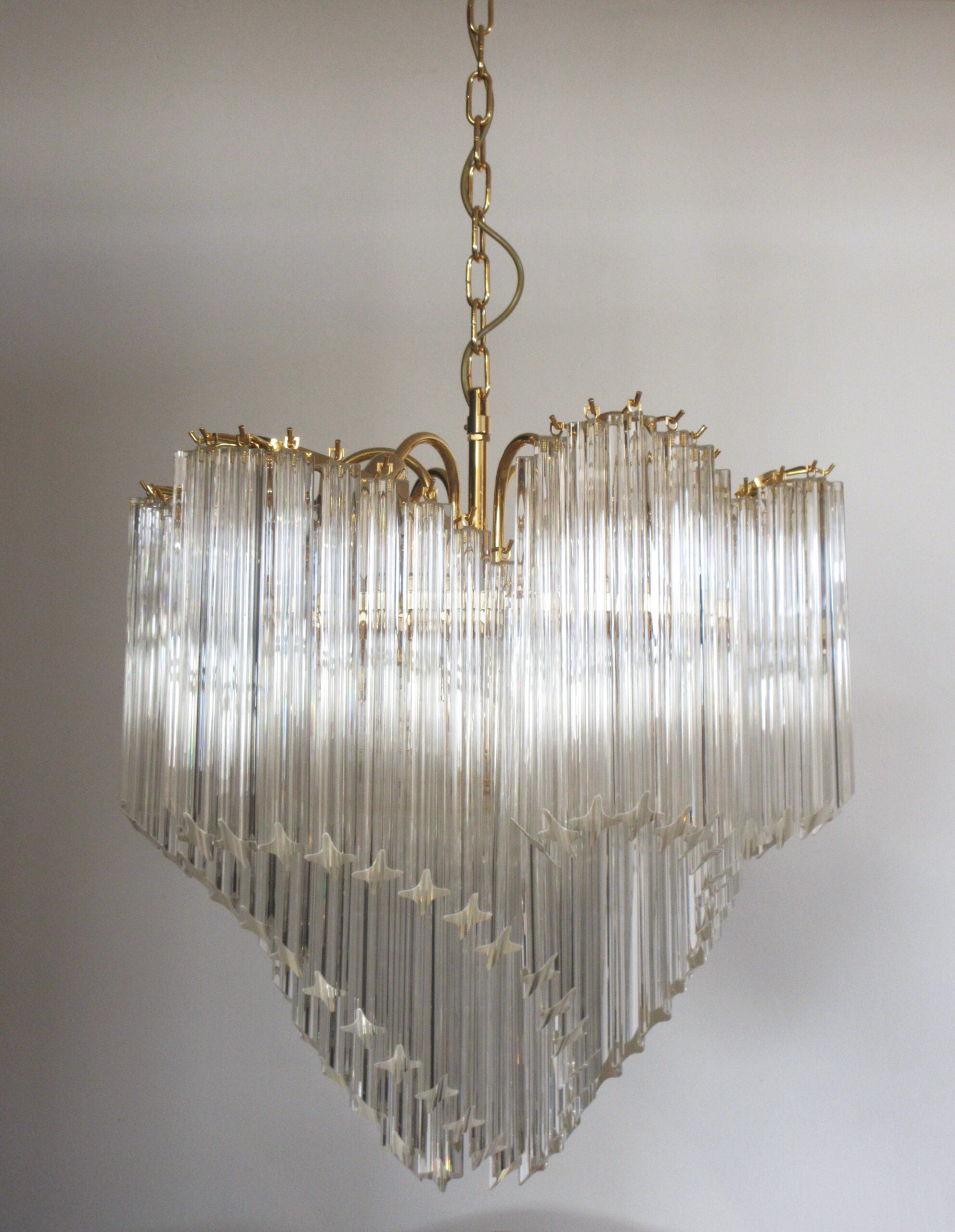 Murano Lysekrone – 114 Klare Prismeglass – Murano Classics