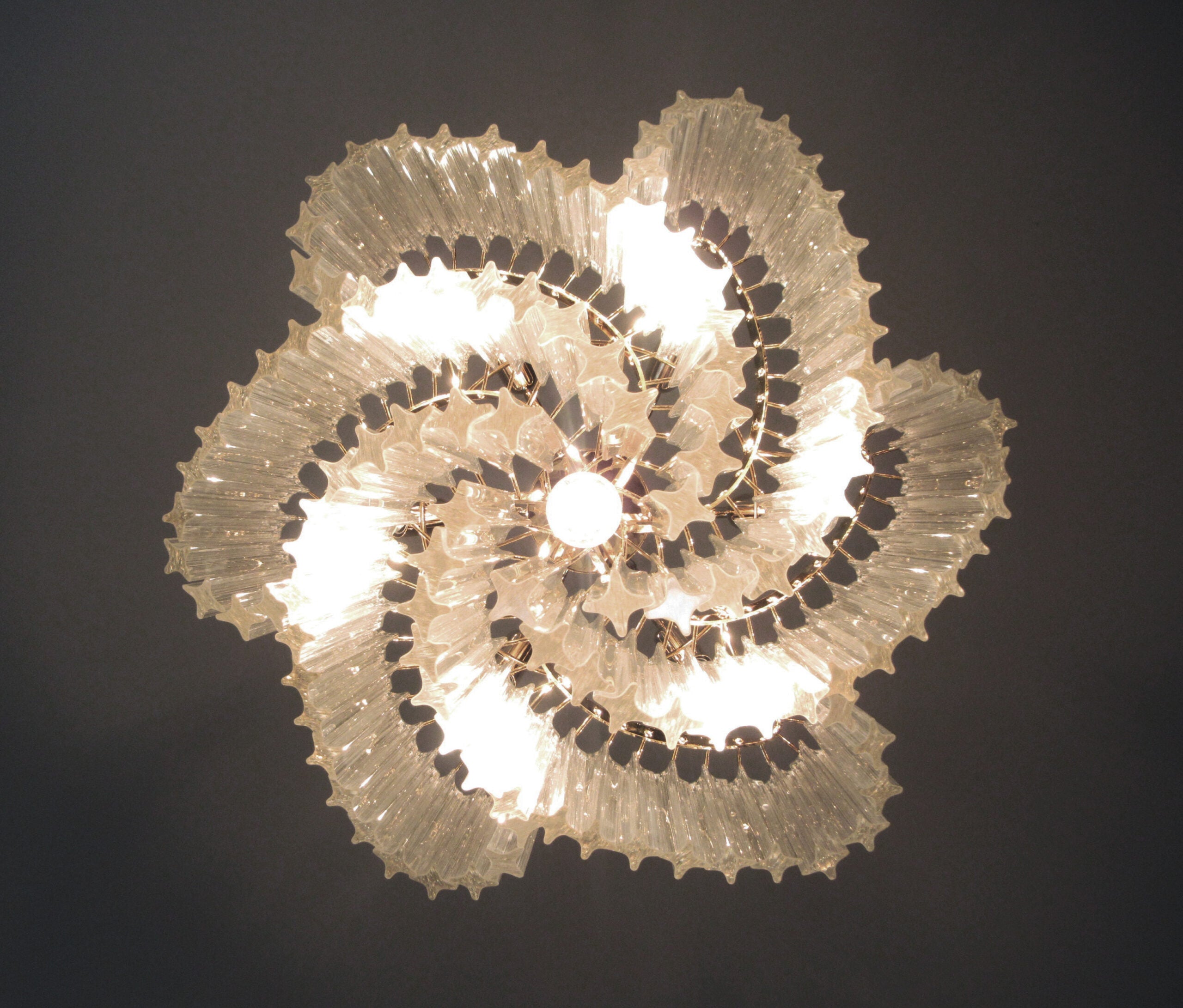 Murano Lysekrone – 114 Klare Prismeglass – detalj 7 – Murano Classics