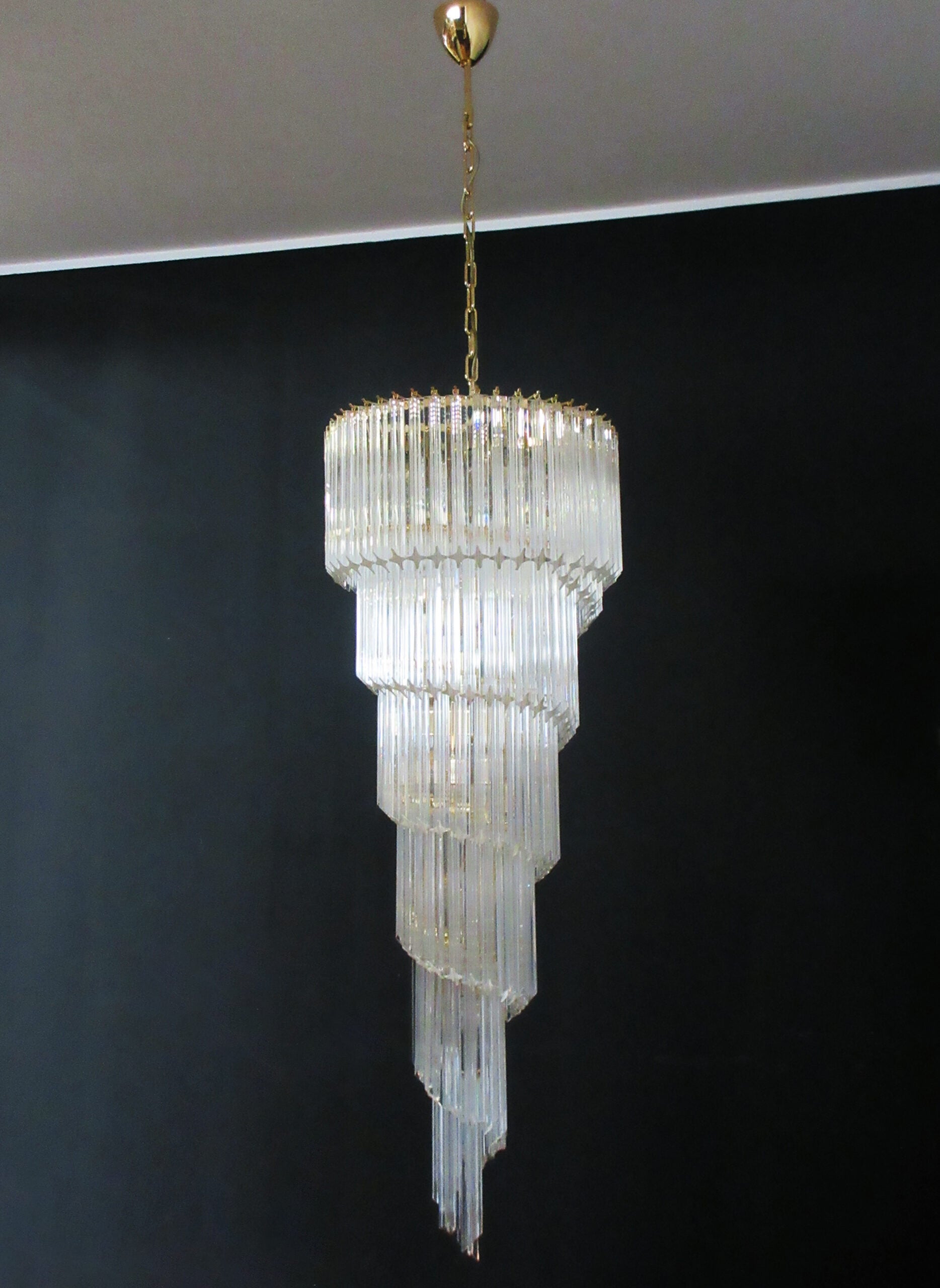 Murano Lysekrone – 166 Klare Prismeglass – detalj 7 – Murano Classics