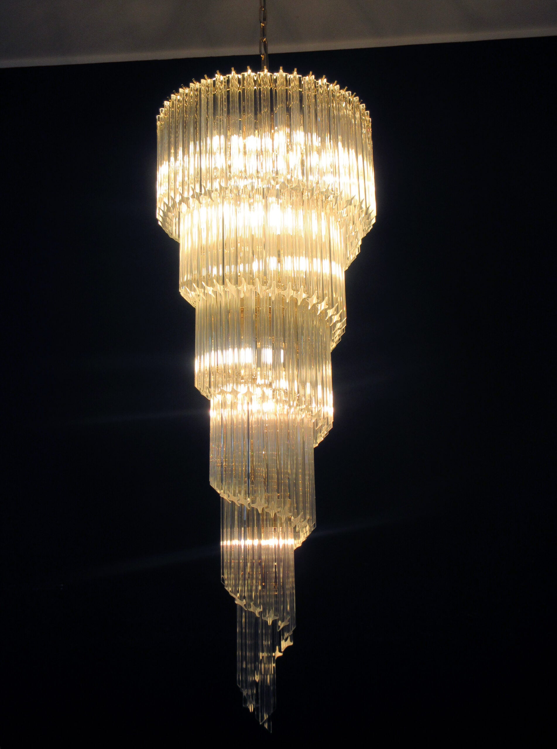 Murano Lysekrone – 166 Klare Prismeglass – detalj 4 – Murano Classics