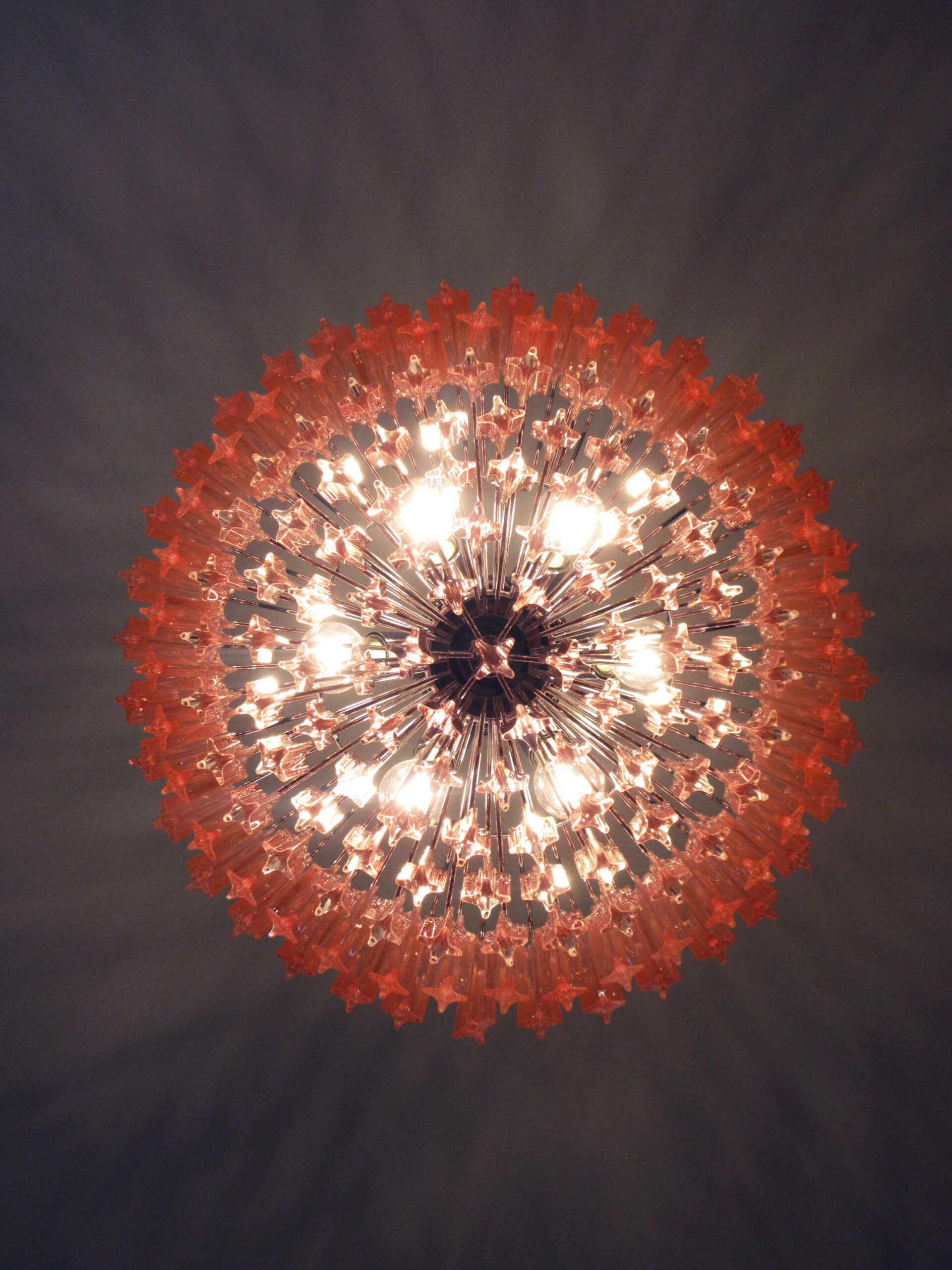 Murano Lysekrone – 163 Rosa Prismeglass – detalj 9 – Murano Classics
