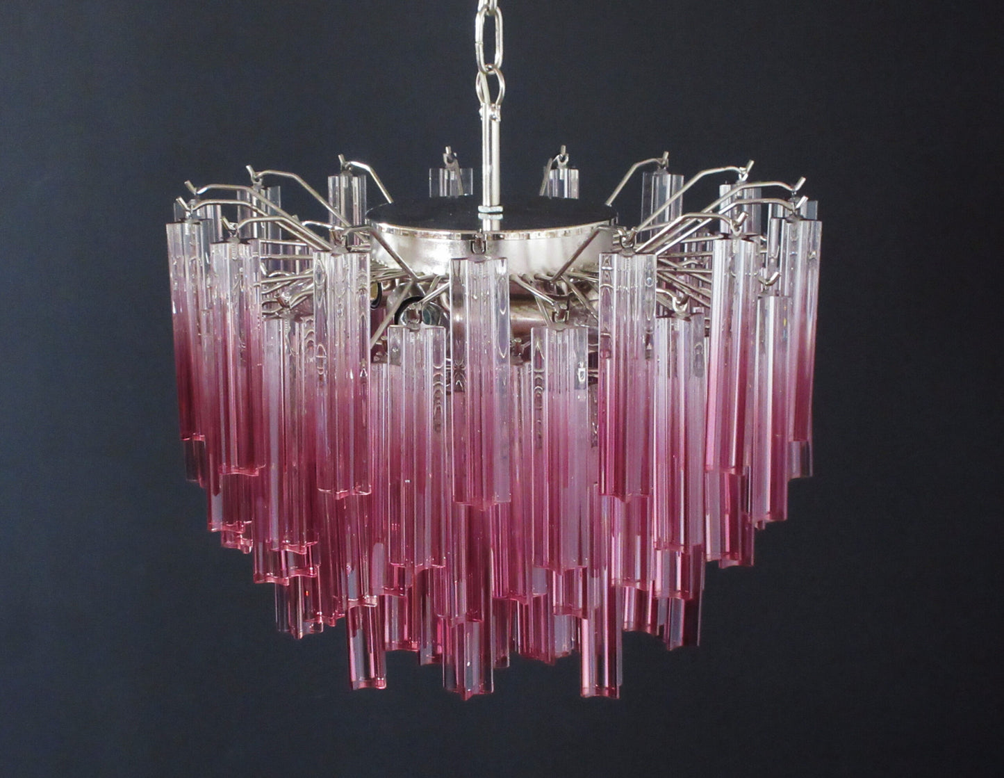 Murano Chandelier | 107 Purple Prismatic glass