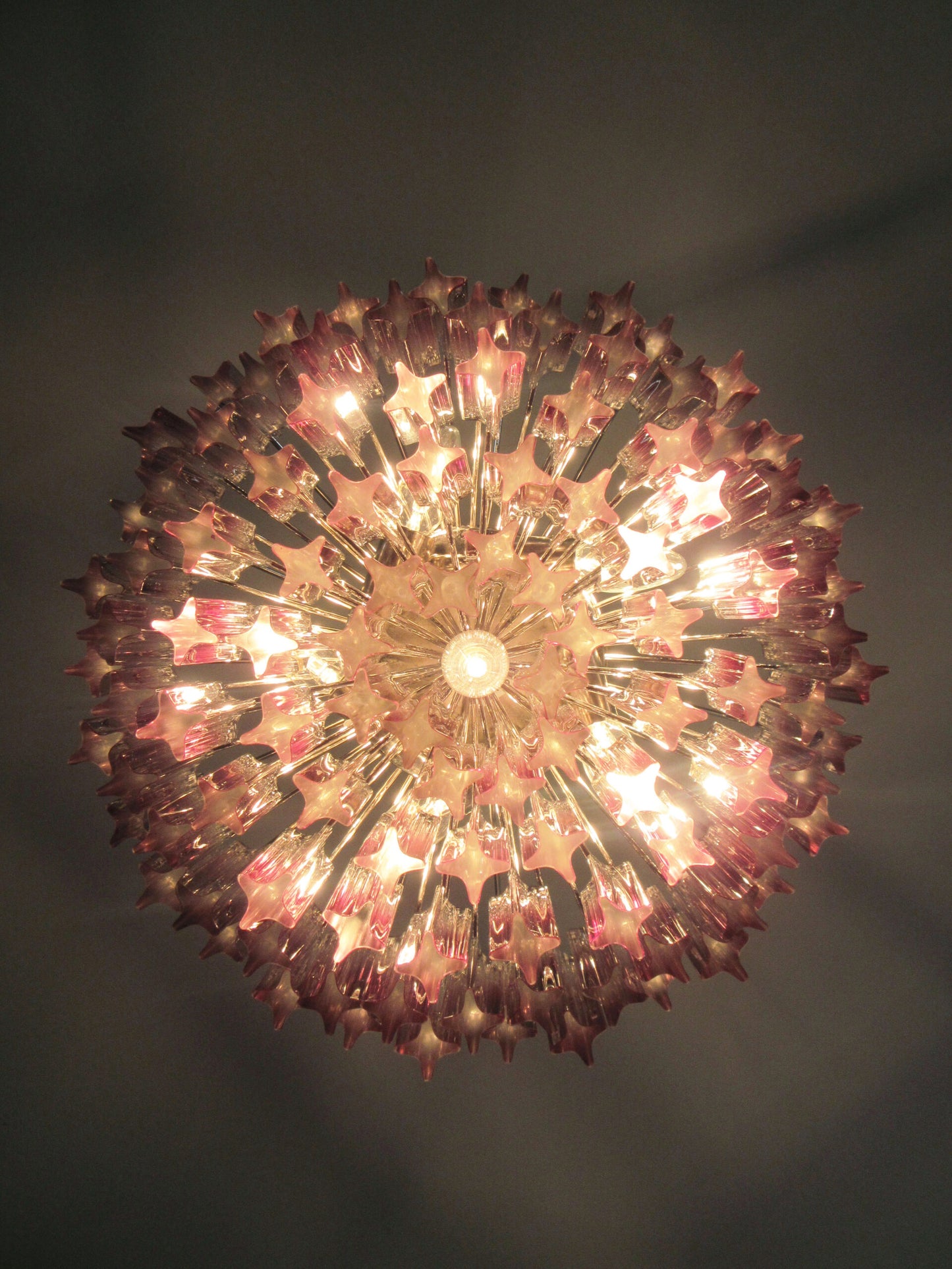 Murano Chandelier | 107 Purple Prismatic glass