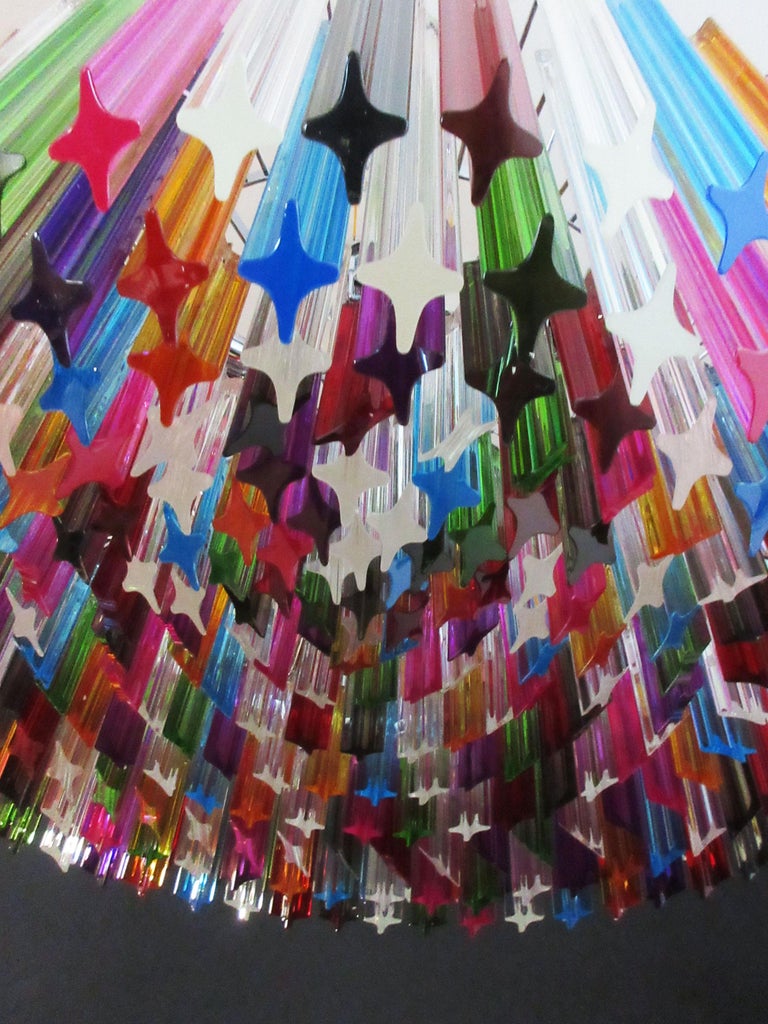 Murano Lysekrone – 265 Multifargede Prismeglass – detalj 4 – Murano Classics
