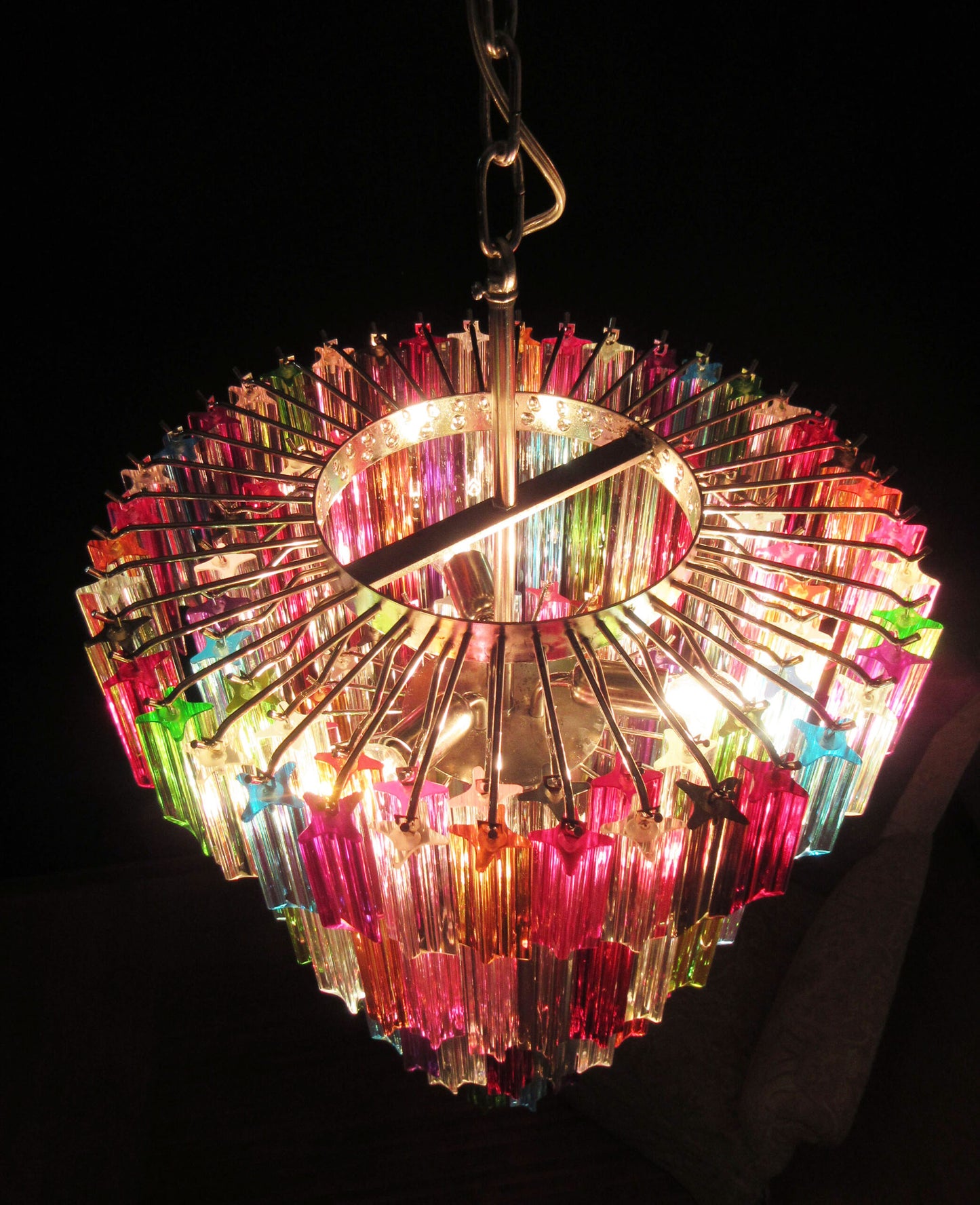 Murano Chandelier | 111 Multicolored prism glasses