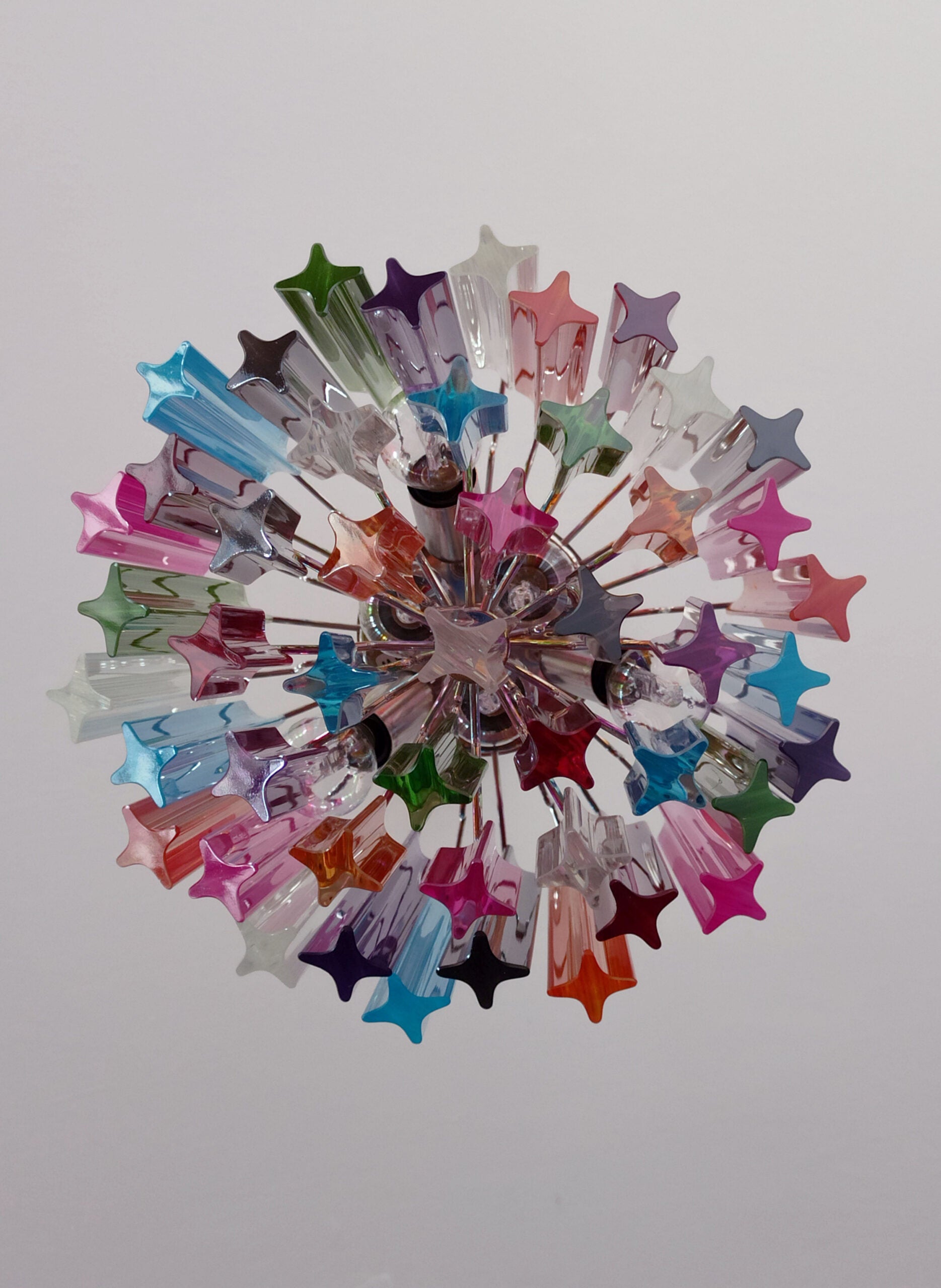 Murano Lysekrone | 47 Multifargede Prismeglass