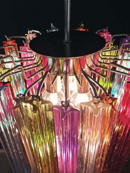 Murano Chandelier | 47 Multicolored Prism Glasses