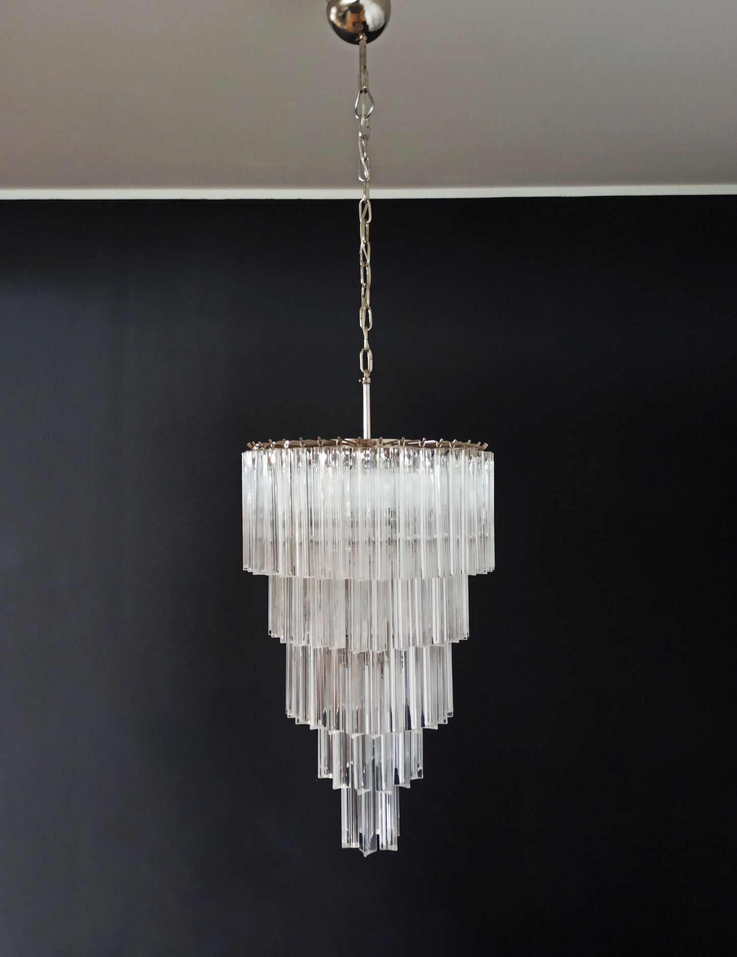 Murano Chandelier | 111 Clear Prism glass