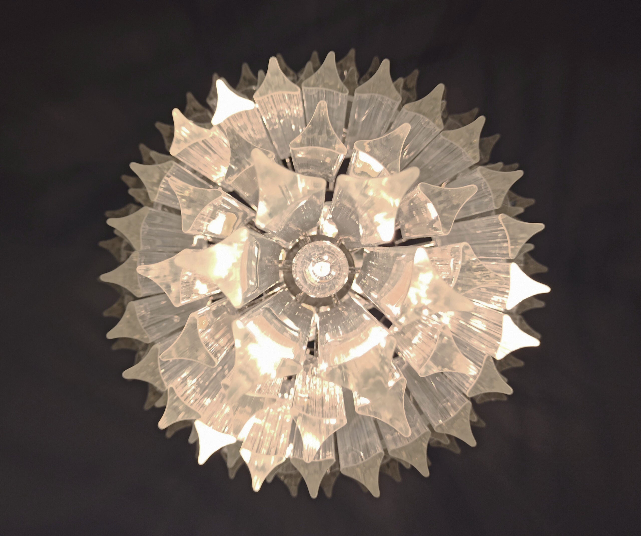 Murano Lysekrone – 111 Klare Prismeglass – detalj 1 – Murano Classics