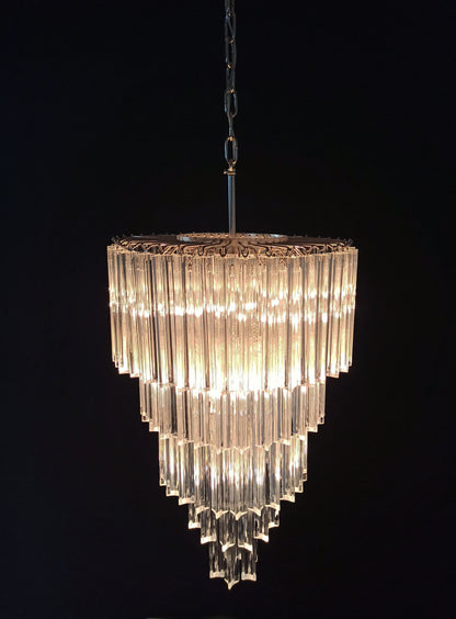 Murano Chandelier | 111 Clear Prism glass