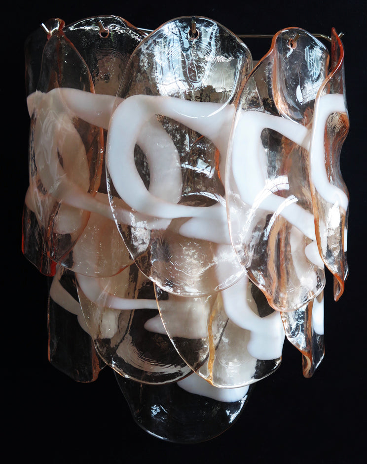 Murano Vegglampe – 10 Rosa Crostoliglass – 2 stk – detalj 6 – Murano Classics