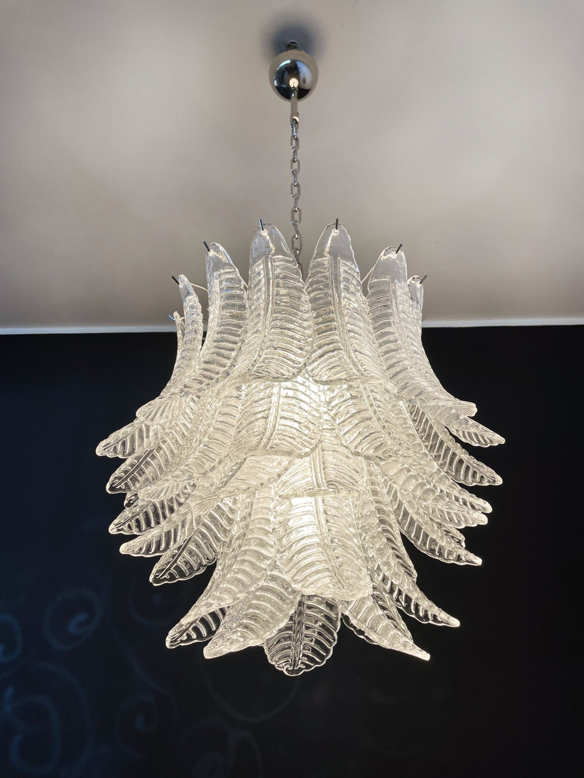 Murano Lysekrone – 41 Klare Felciglass – detalj 4 – Murano Classics