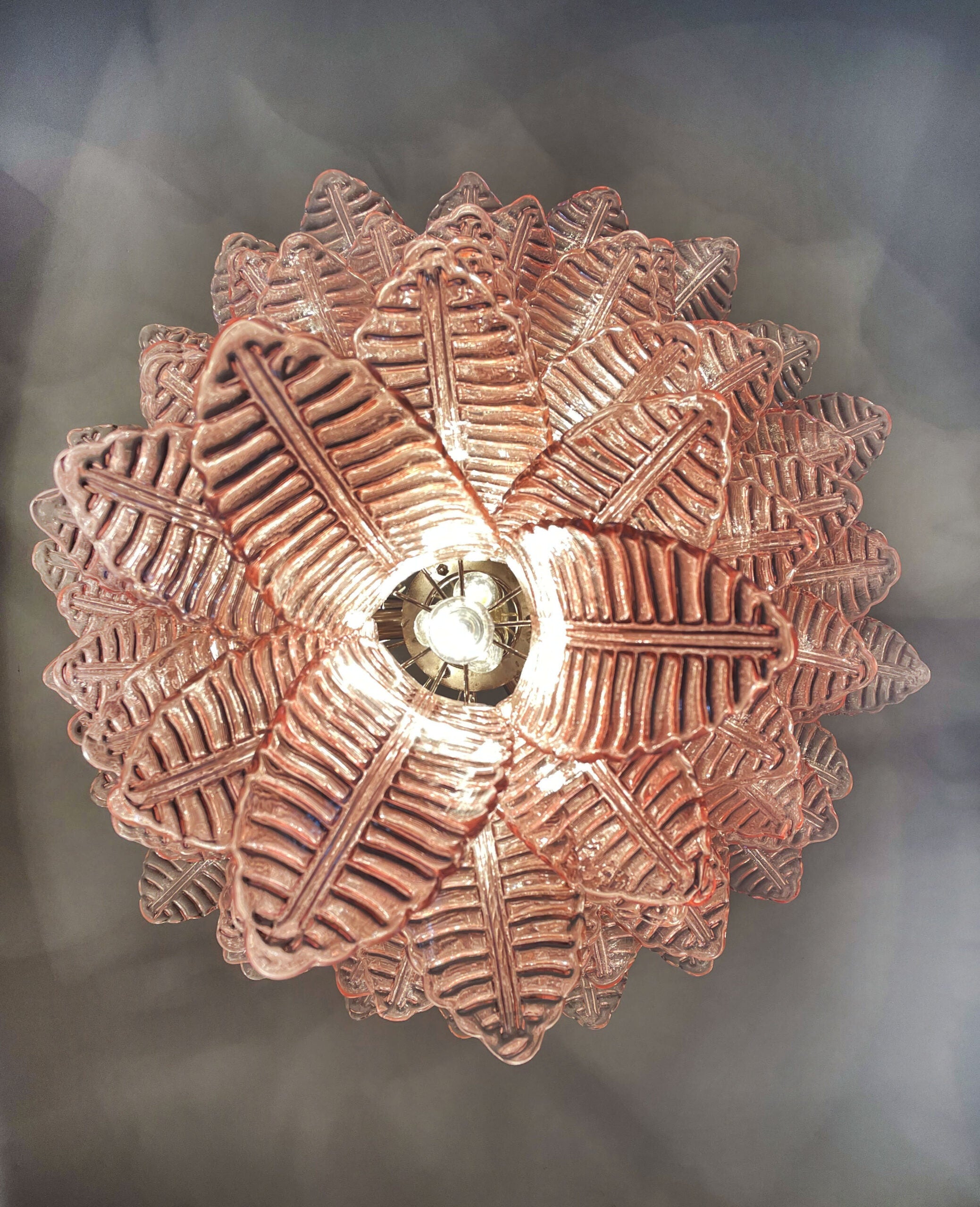 Murano Lysekrone – 75 Rosa Felciglass – detalj 2 – Murano Classics