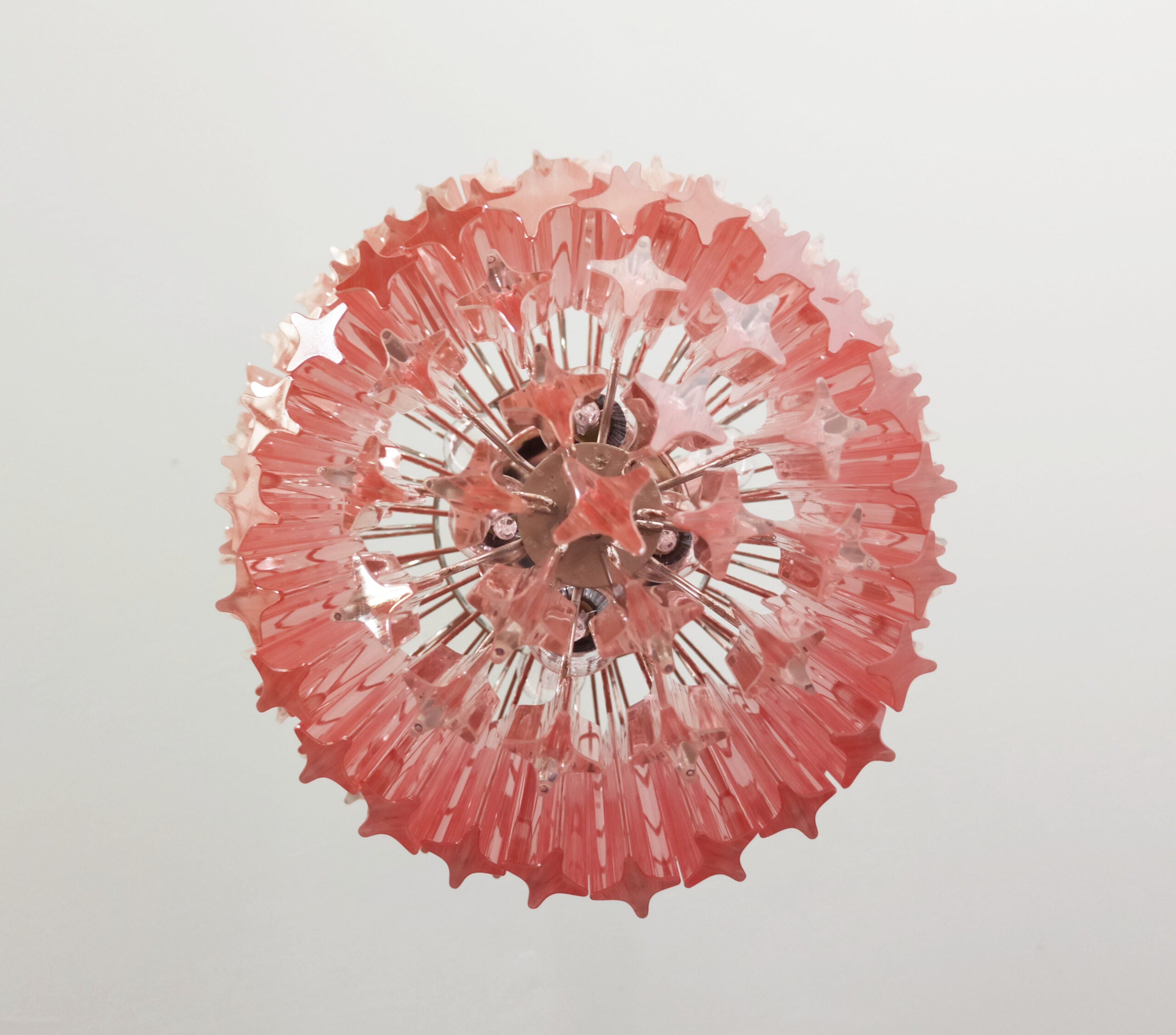 Murano Lysekrone – 112 Rosa Prismeglass – detalj 1 – Murano Classics