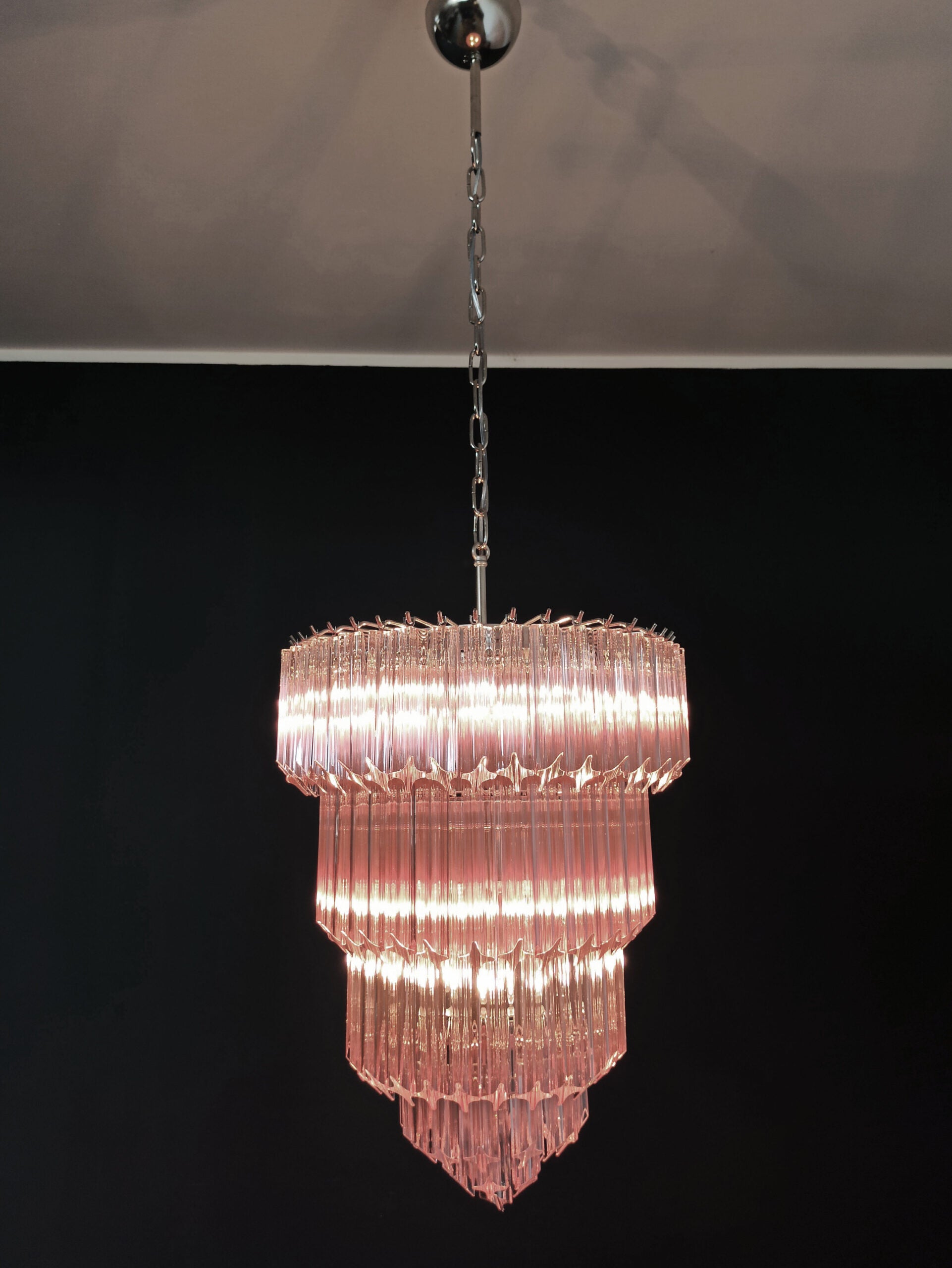 Murano Lysekrone – 112 Rosa Prismeglass – detalj 8 – Murano Classics