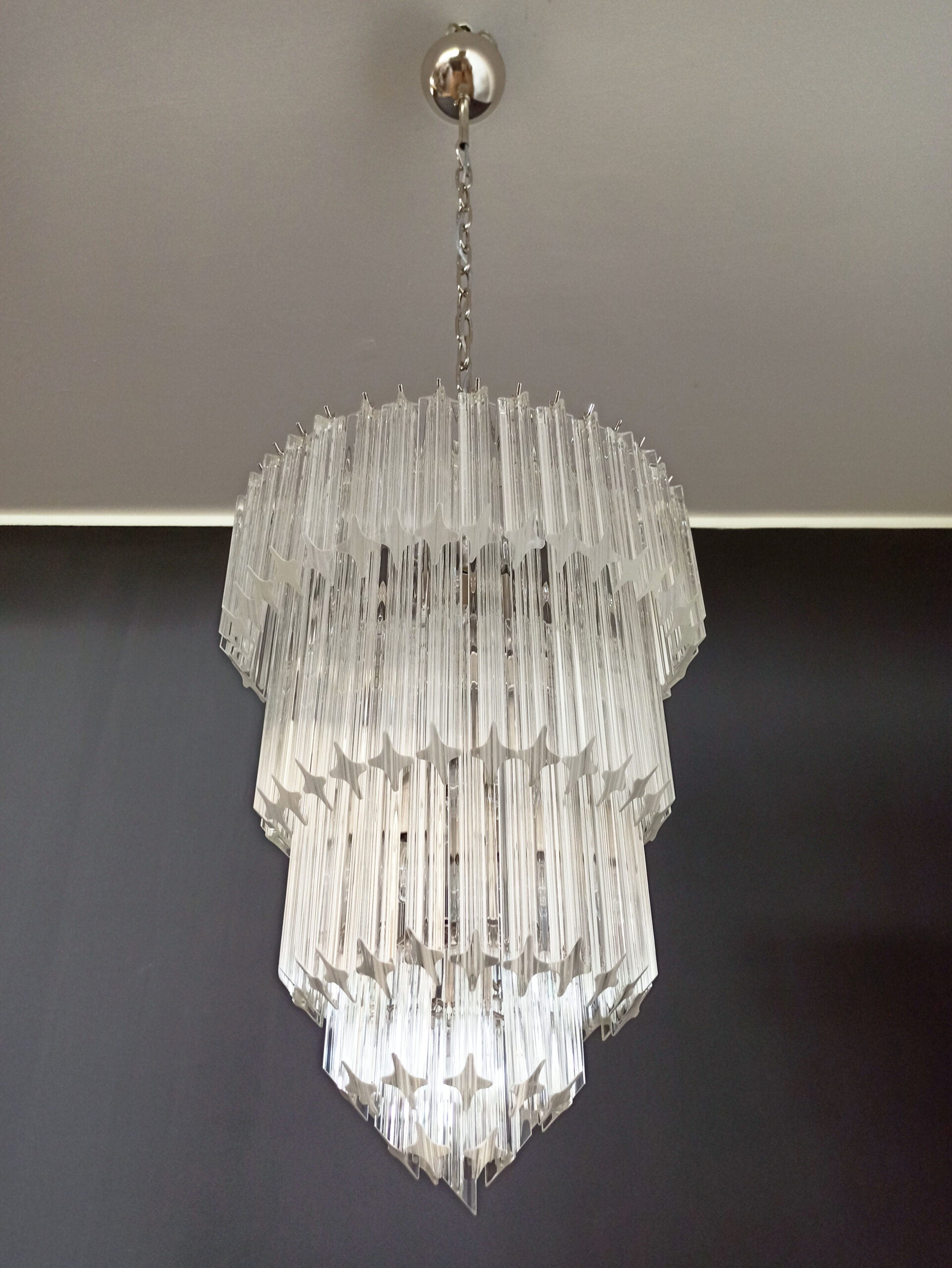 Murano Lysekrone – 112 Klare Prismeglass – detalj 8 – Murano Classics