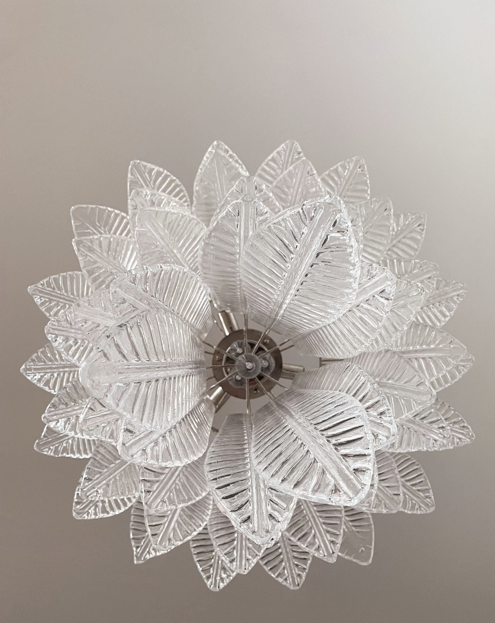 Murano Lysekrone – 52 Klare Felciglass – detalj 6 – Murano Classics