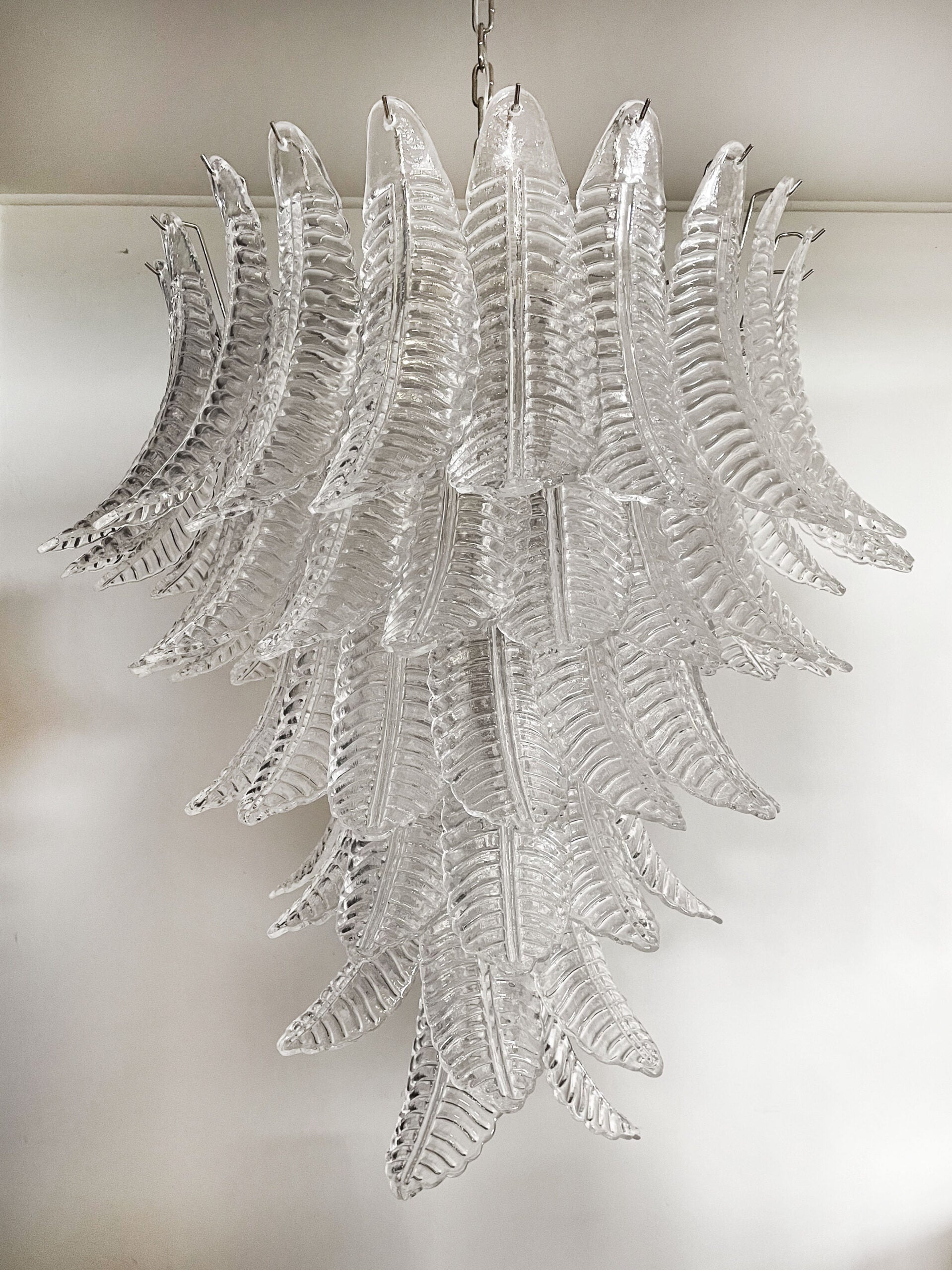 Murano Lysekrone – 75 Klare Felciglass – detalj 3 – Murano Classics