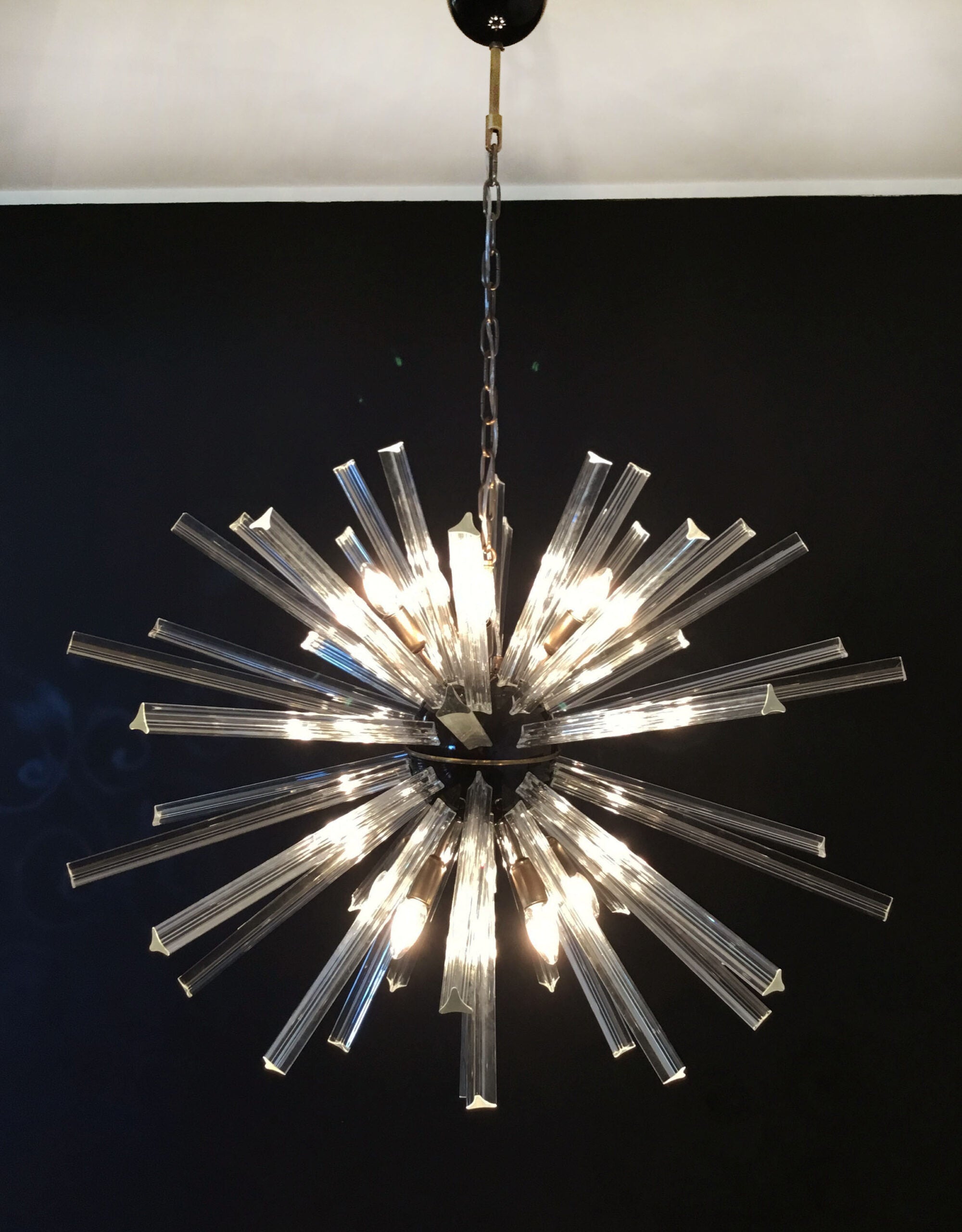Murano Lysekrone – 50 Klare Sputnik – detalj 4 – Murano Classics