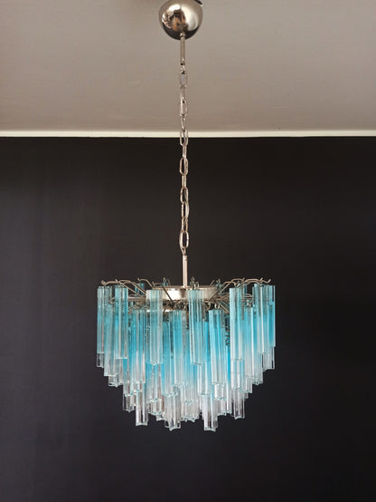 Murano Chandelier | 107 Blue Prism Glass