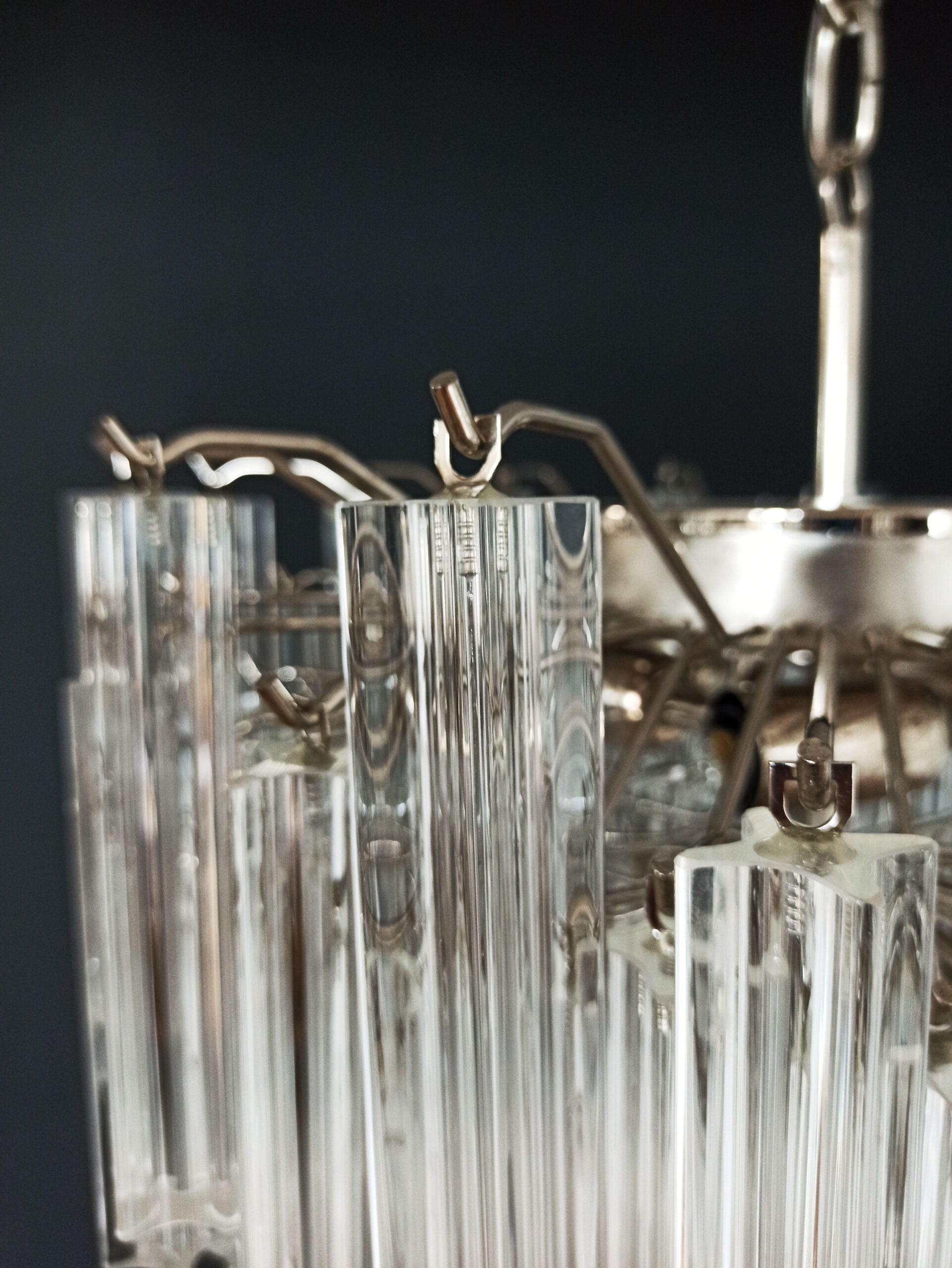 Murano Lysekrone – 107 Klare Prismeglass – detalj 8 – Murano Classics