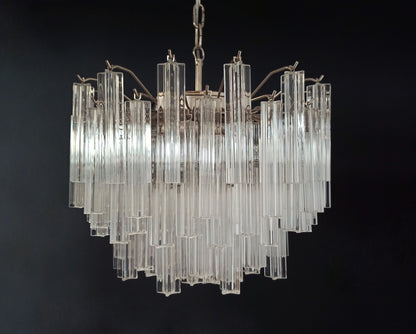 Murano Chandelier | 107 Clear Prism glass