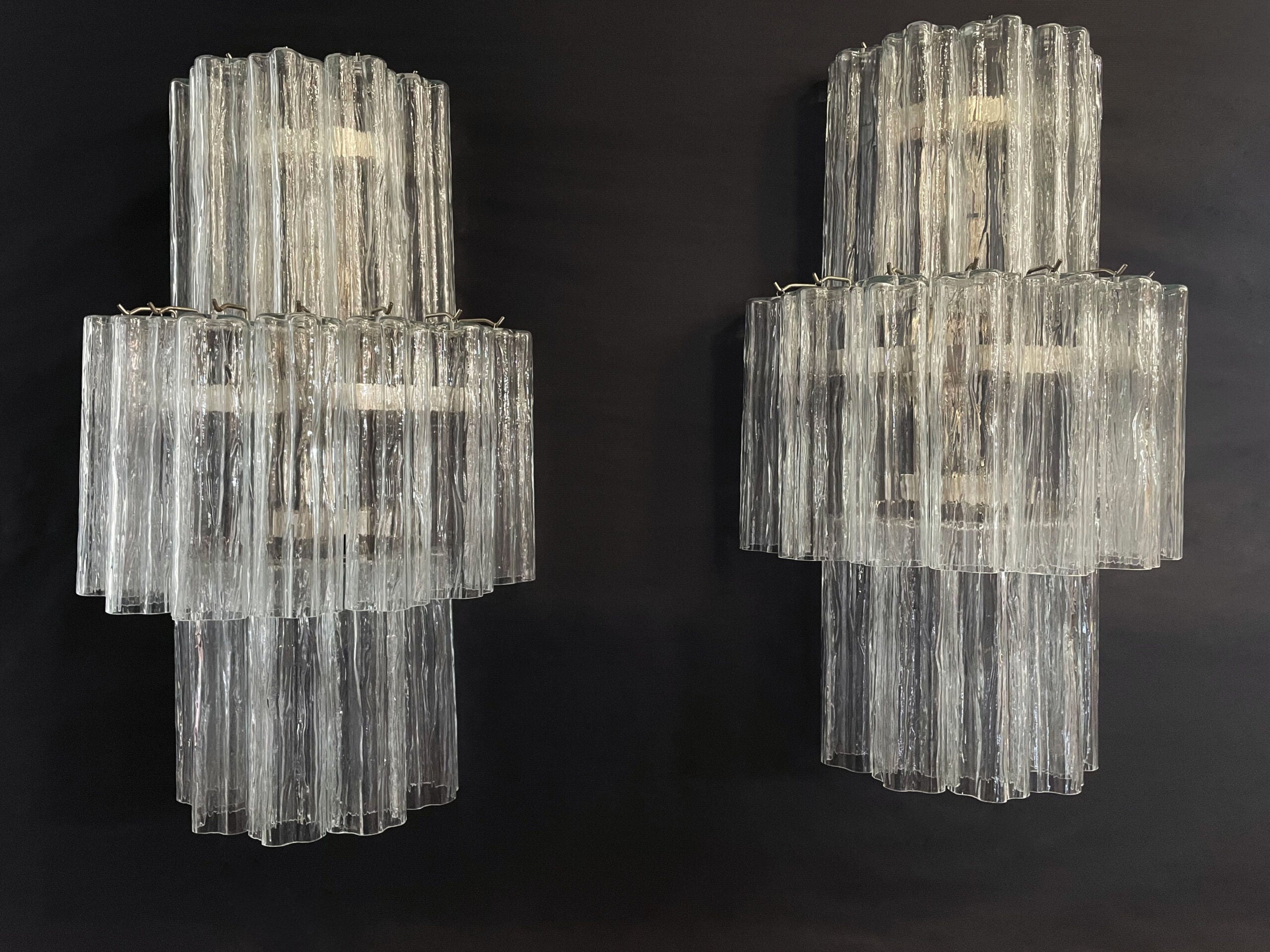 Murano Vegglampe – 18 Klare Prismeglass – 2 stk – detalj 6 – Murano Classics