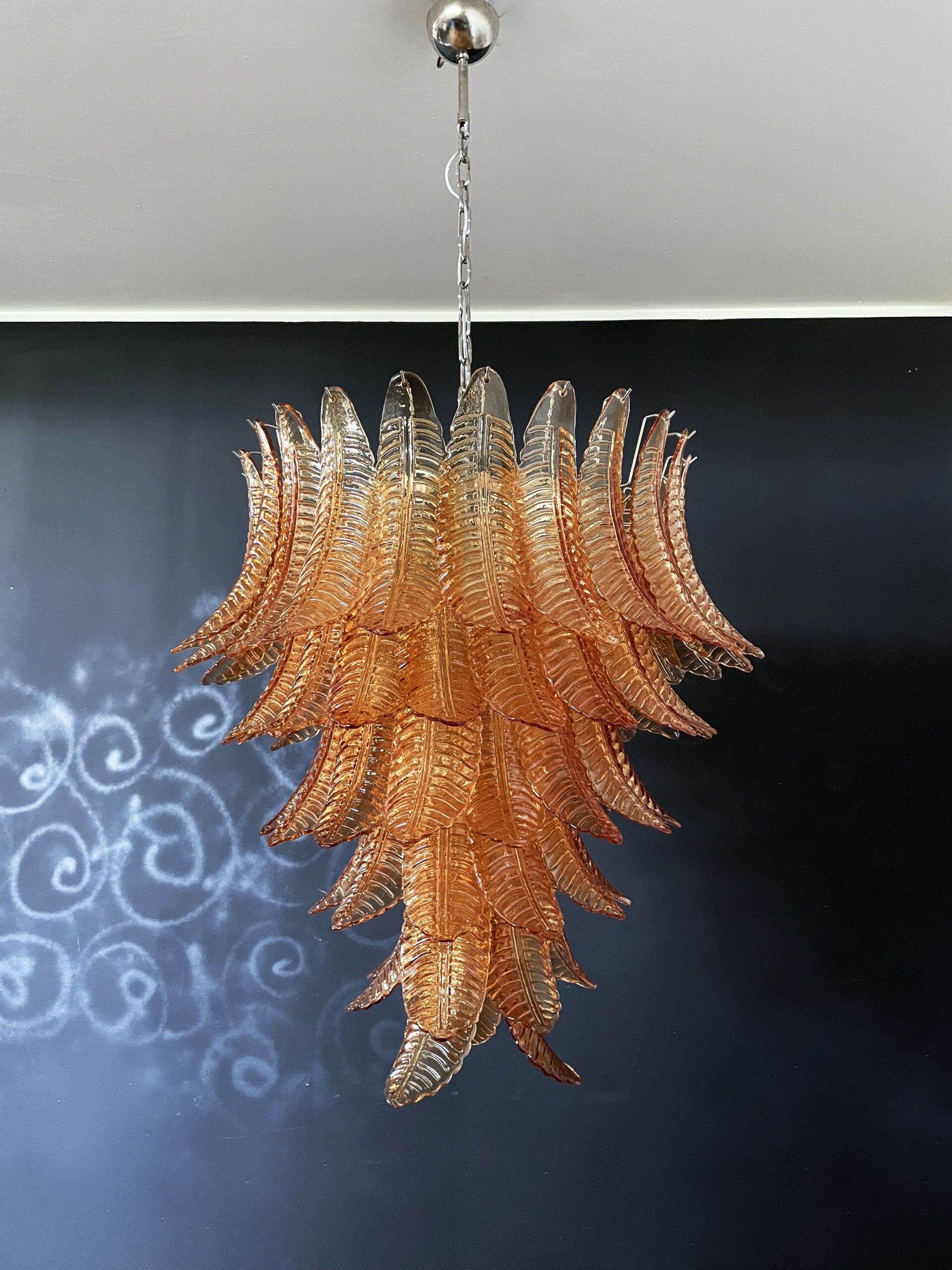Murano Lysekrone – 75 Gule Felciglass – detalj 8 – Murano Classics