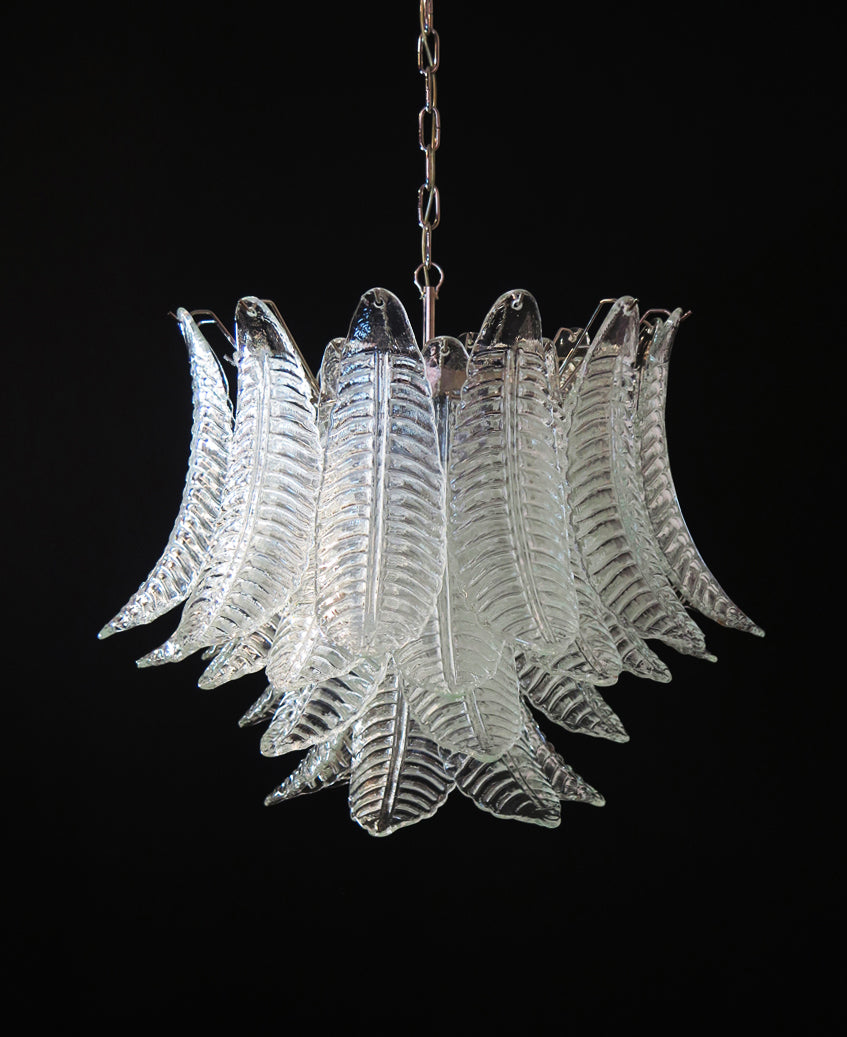 Murano Lysekrone – 36 Klare Felciglass – detalj 8 – Murano Classics