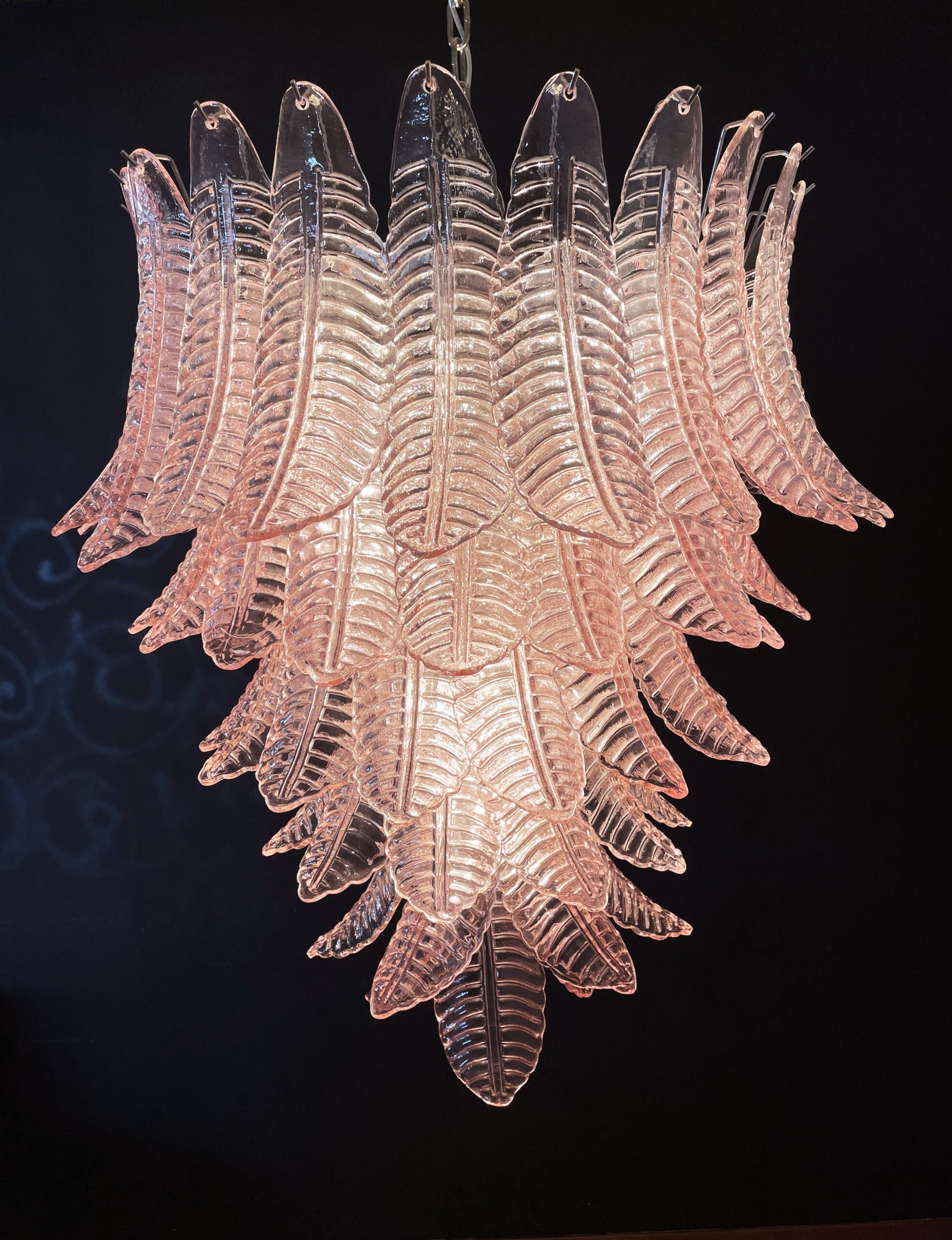 Murano Lysekrone – 75 Rosa Felciglass – detalj 6 – Murano Classics