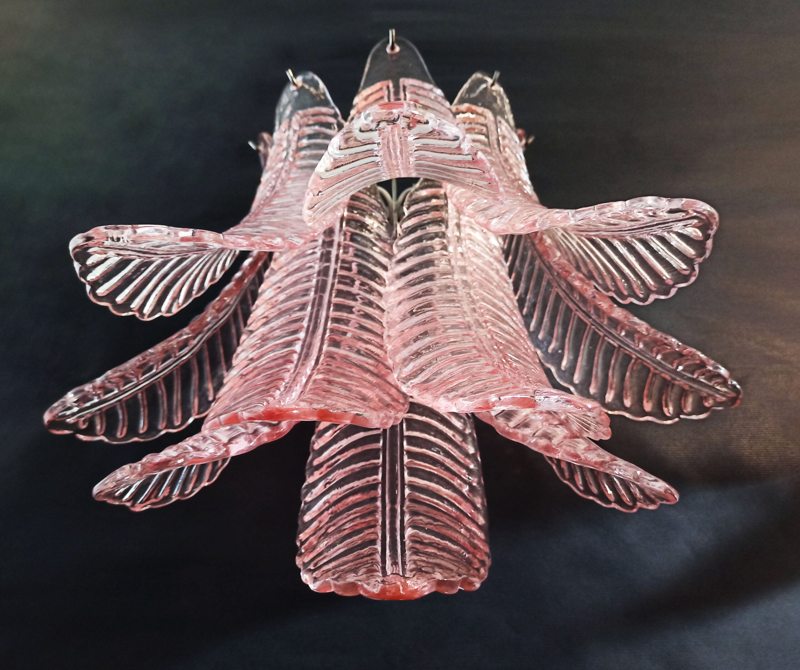 Murano Vegglampe – 10 Rosa Felciglass – 2 stk – detalj 6 – Murano Classics