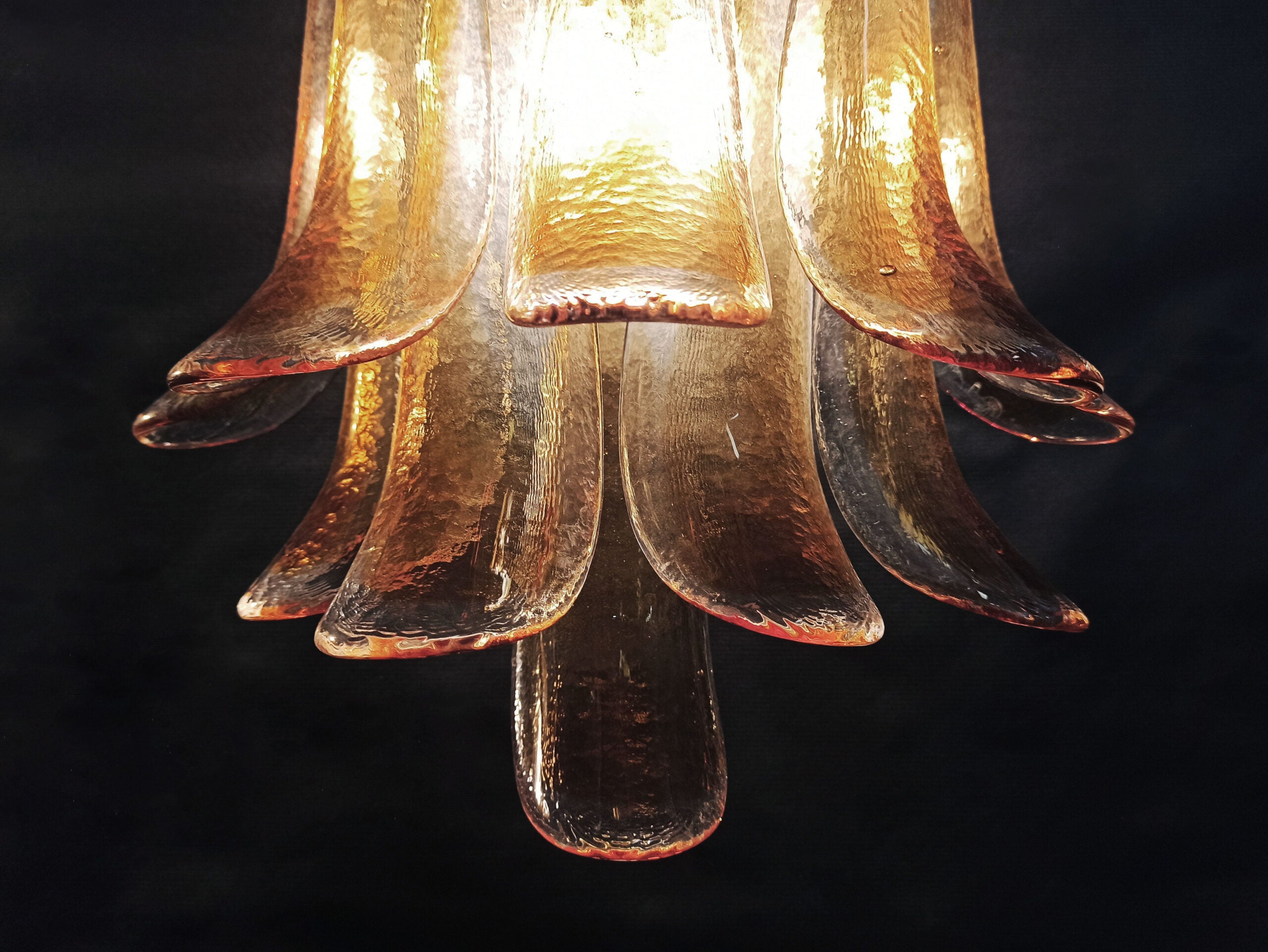 Murano Vegglampe – 10 Gule Konglebladglass – 2 stk – detalj 4 – Murano Classics