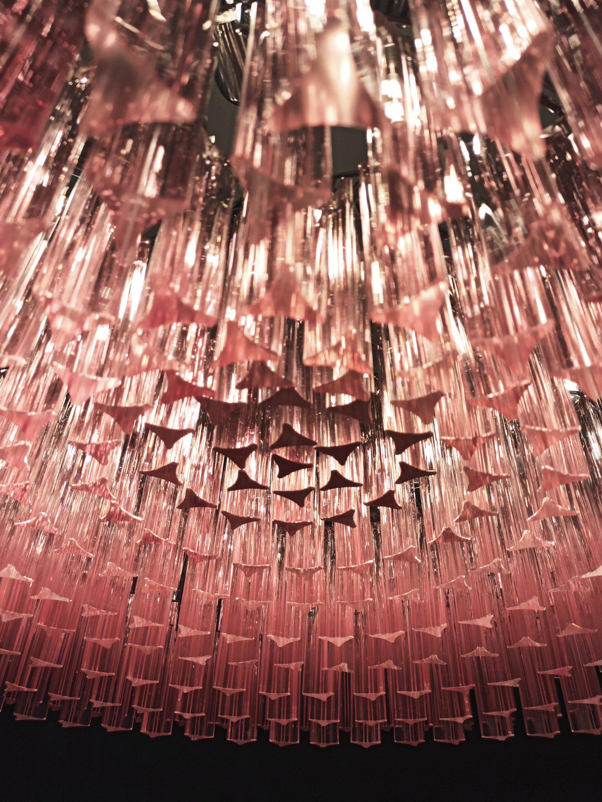 Murano Lysekrone – 391 Rosa Prismeglass – detalj 6 – Murano Classics