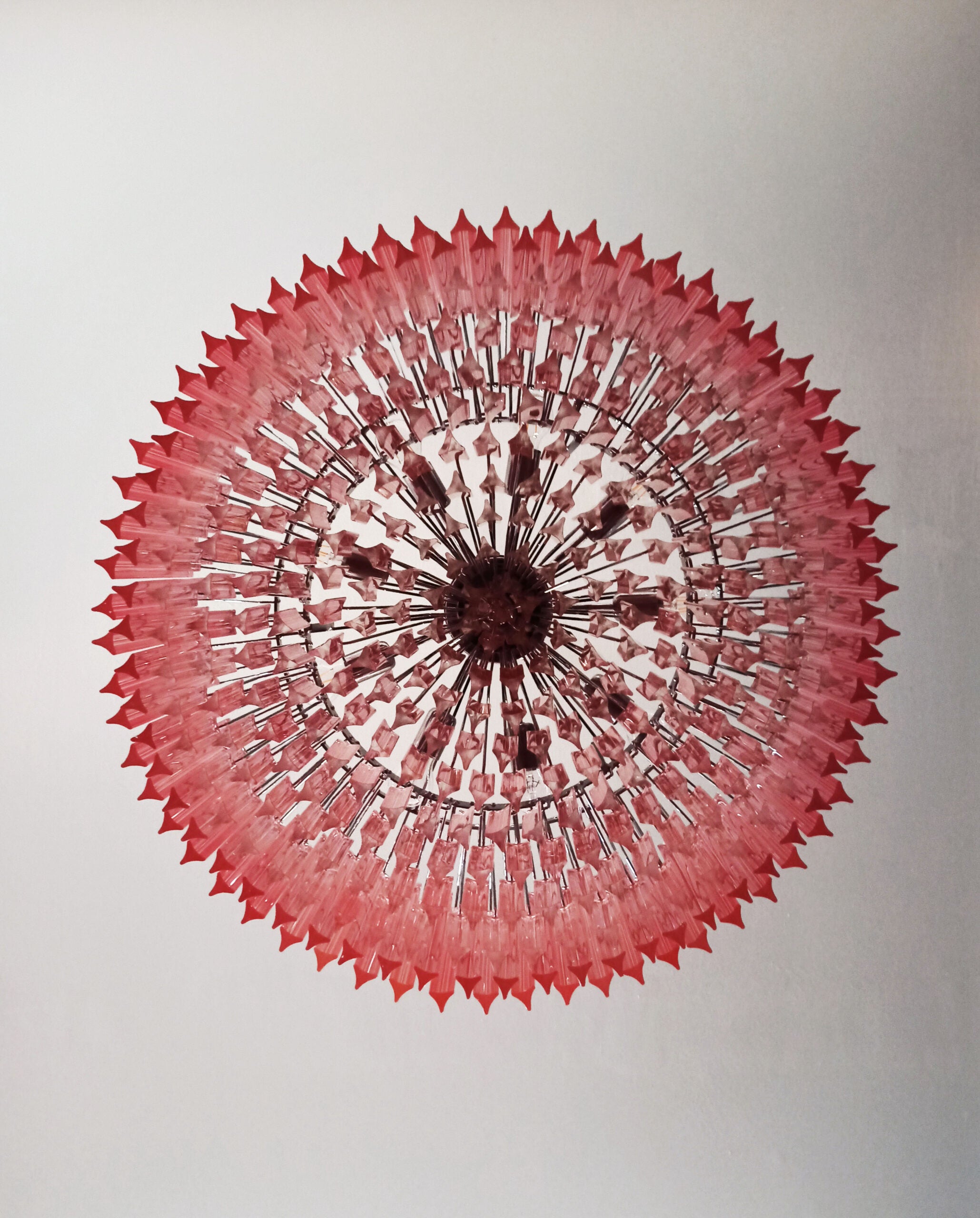 Murano Lysekrone – 391 Rosa Prismeglass – detalj 1 – Murano Classics