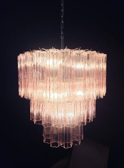 Murano Chandelier | 52 Pink Glass tube