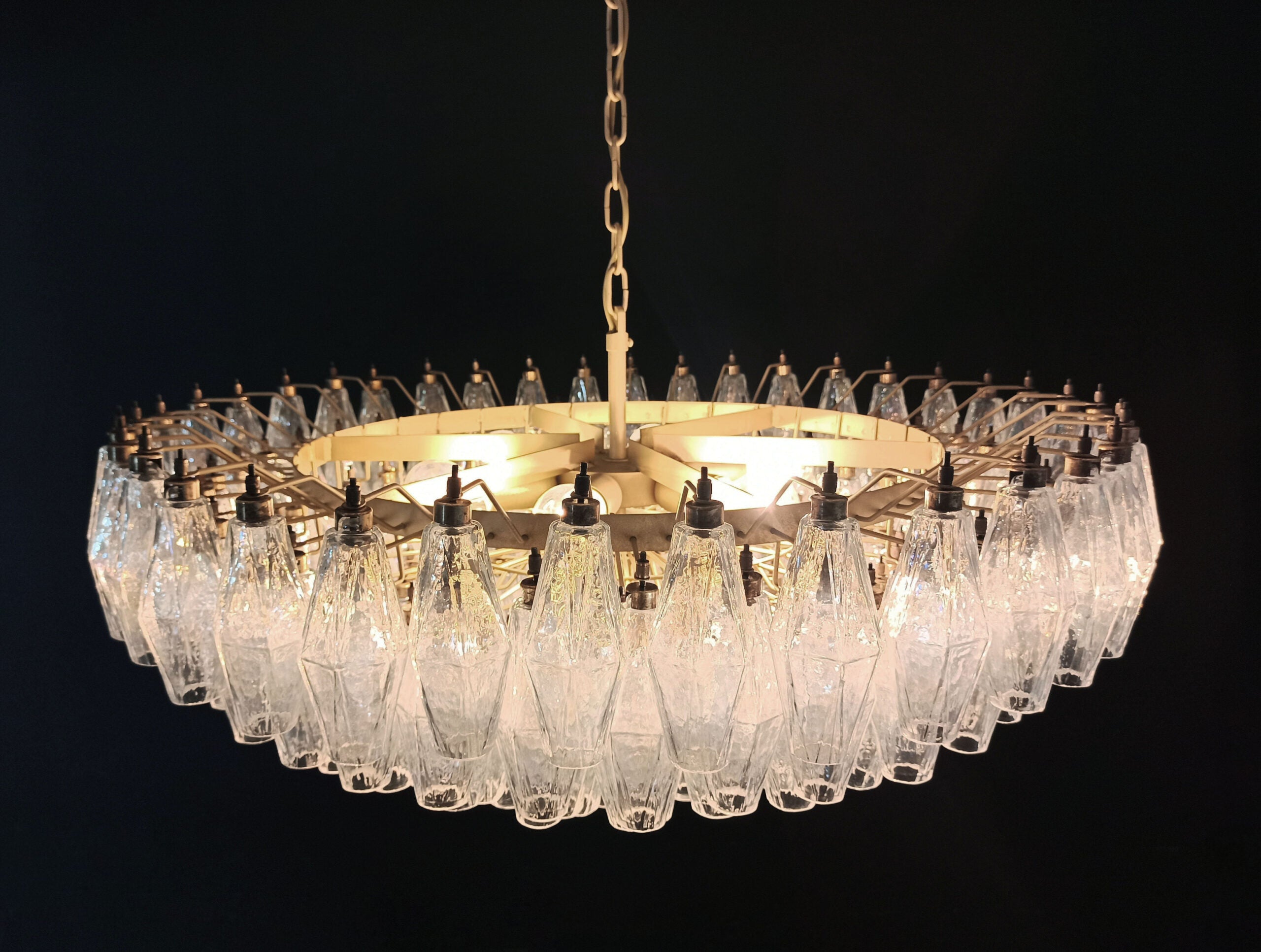 Murano Lysekrone – 185 Irisklare Poliedriglass – detalj 7 – Murano Classics