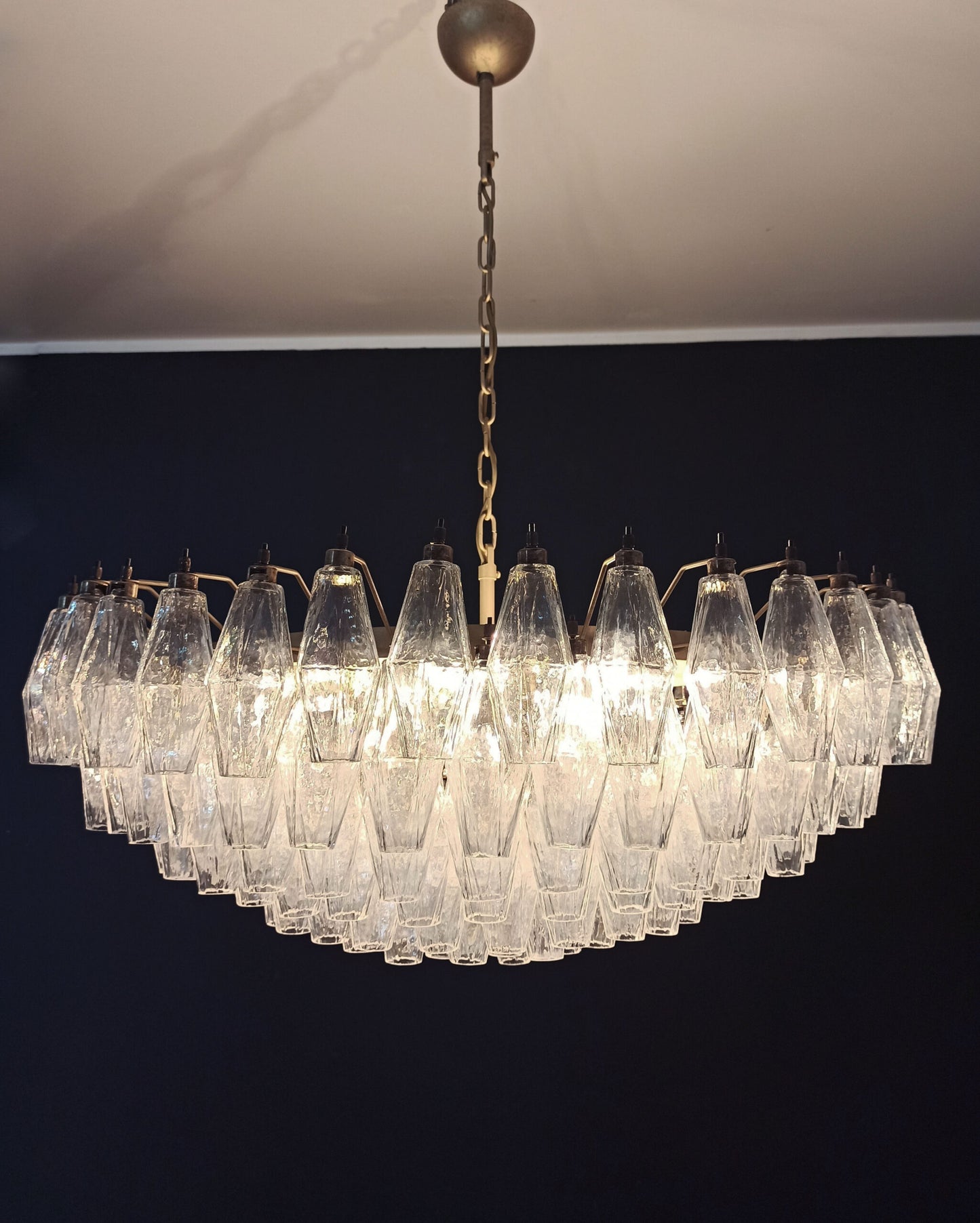 Murano Chandelier | 185 Iridescent Polyhedral glass