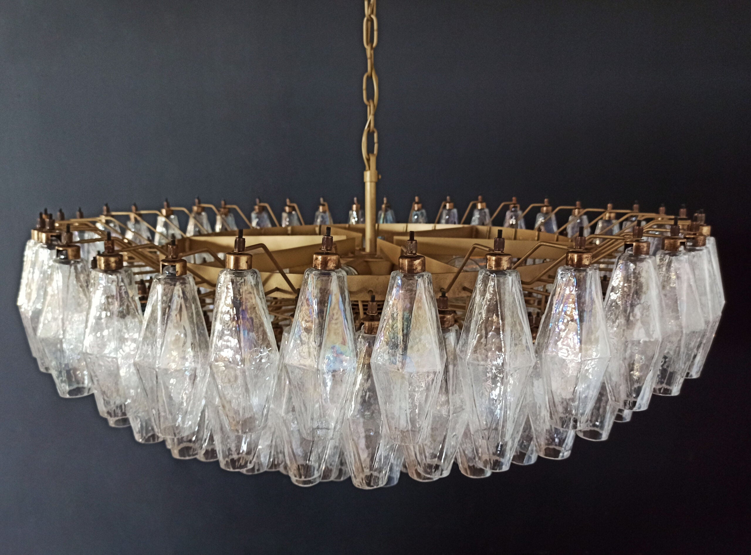 Murano Lysekrone – 185 Irisklare Poliedriglass – detalj 5 – Murano Classics