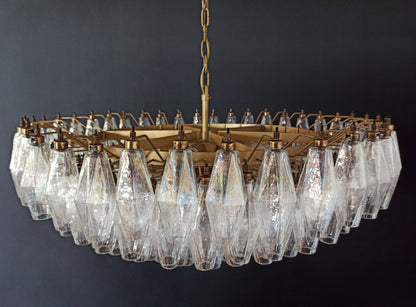 Murano Chandelier | 185 Iridescent Polyhedral glass