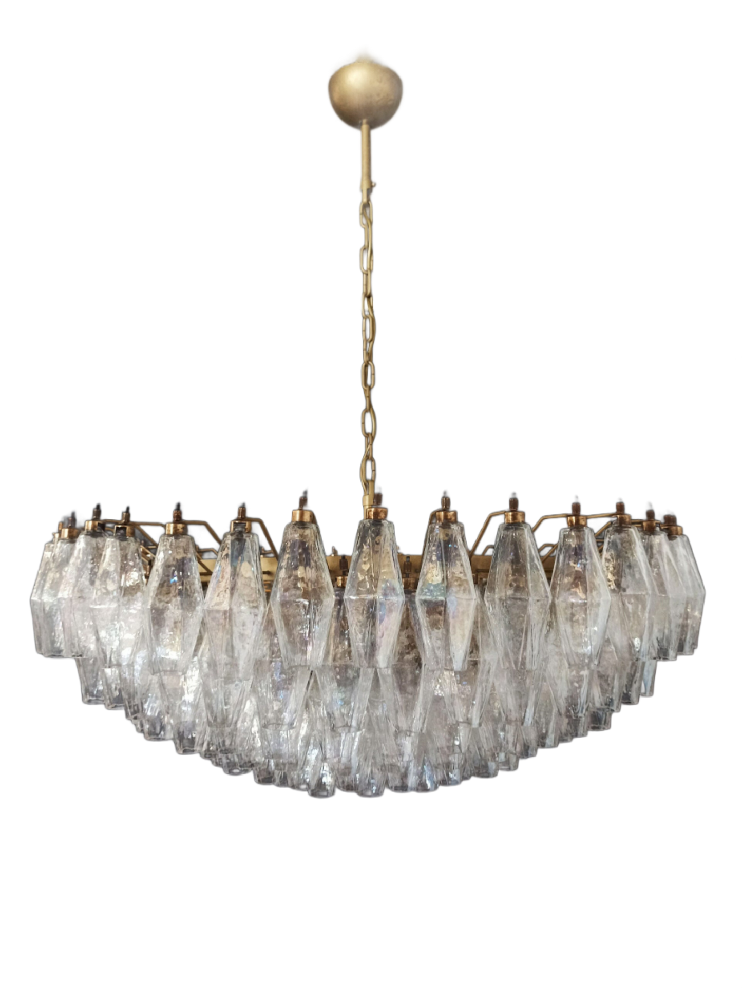 Murano Chandelier | 185 Iridescent Polyhedral glass