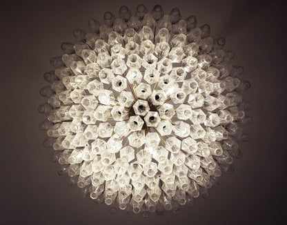 Murano Chandelier | 185 Iridescent Polyhedral glass