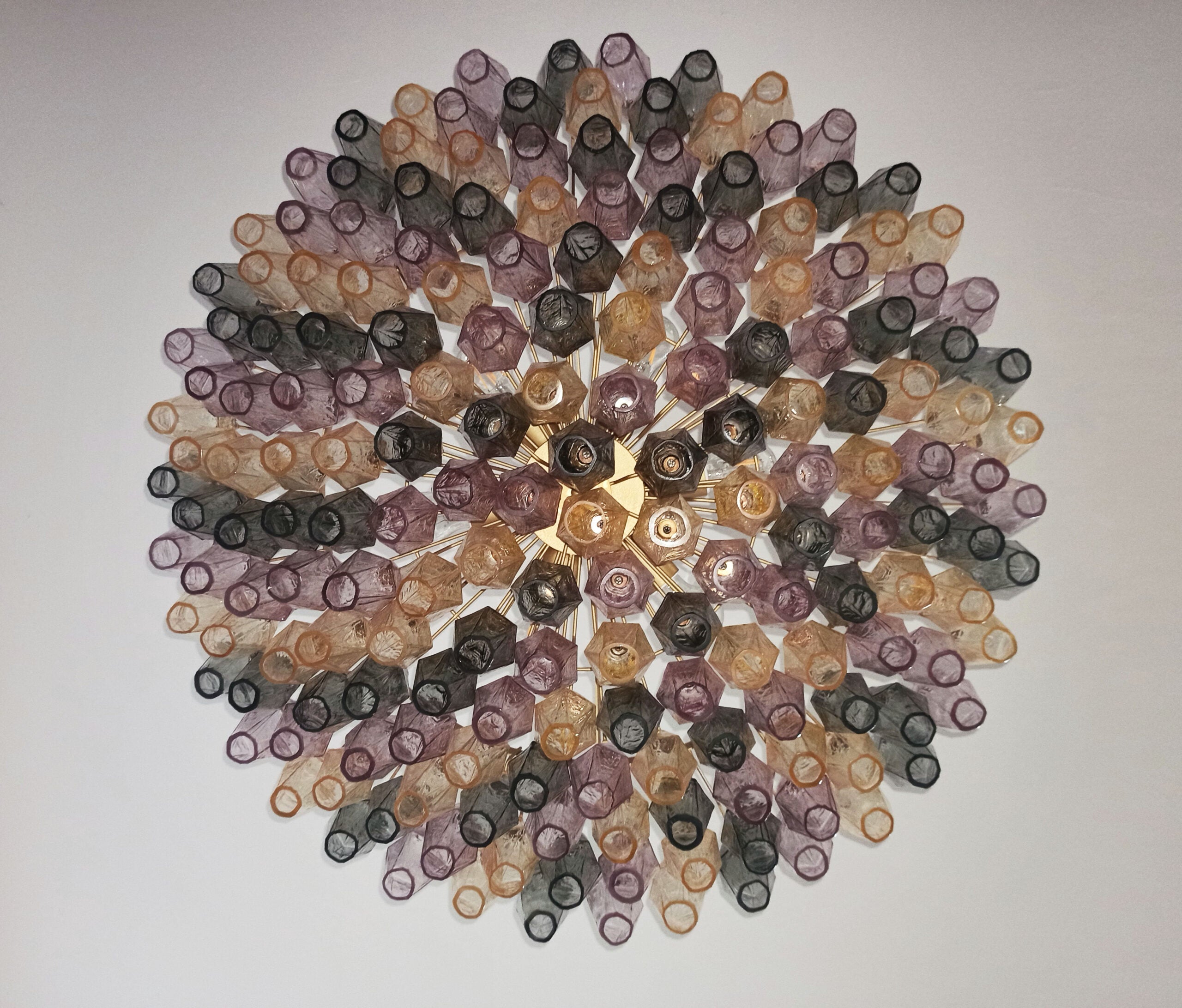 Murano Lysekrone – 185 Multifargede Poliedriglass – detalj 5 – Murano Classics
