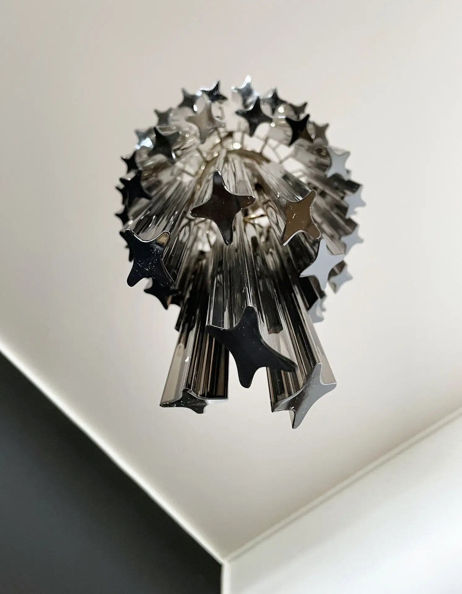 Murano Lysekrone – 54 Røykfargede Prismeglass – detalj 8 – Murano Classics