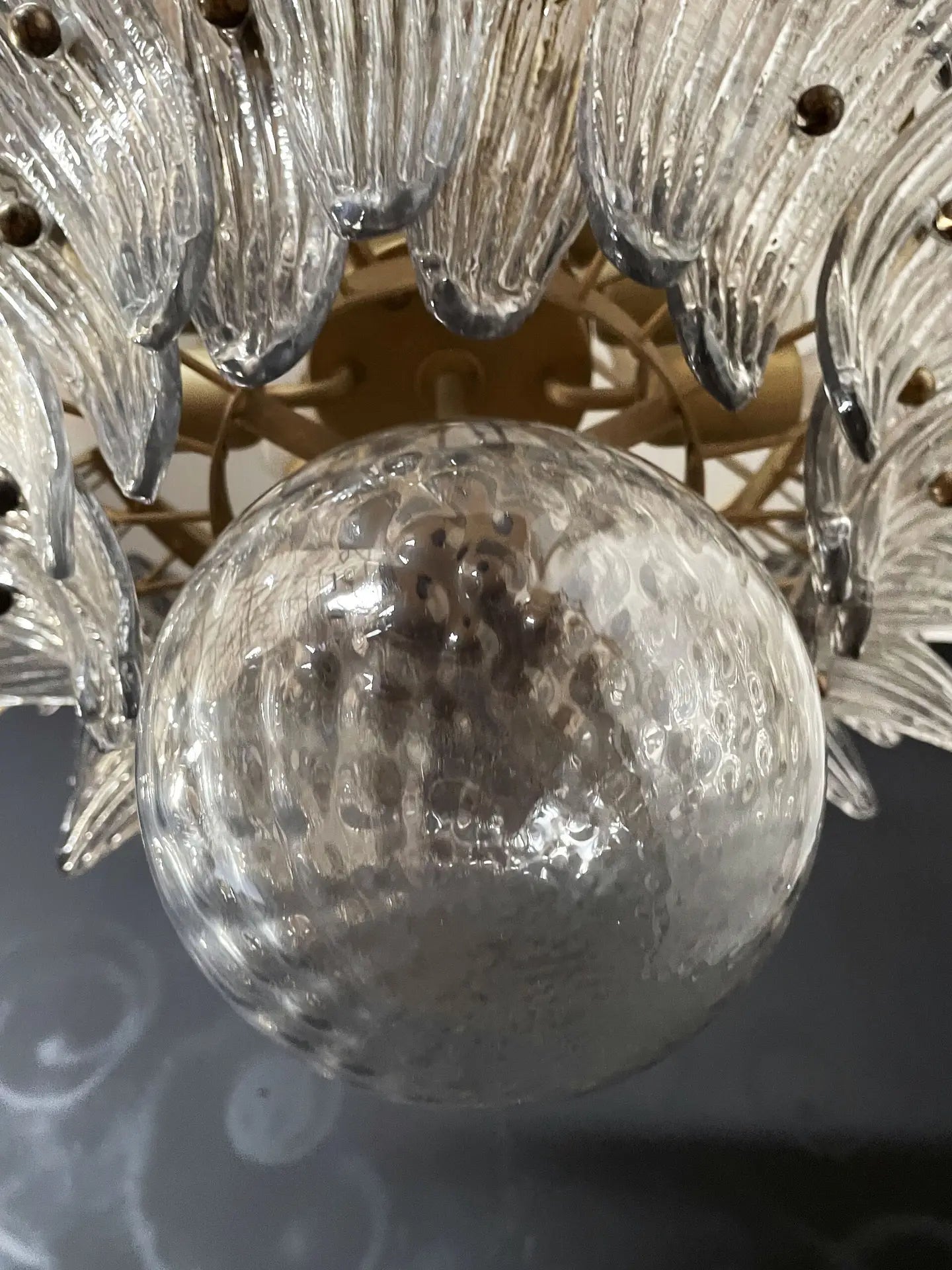 Murano Lysekrone – 163 Røykfargede Palmeglass – detalj 5 – Murano Classics